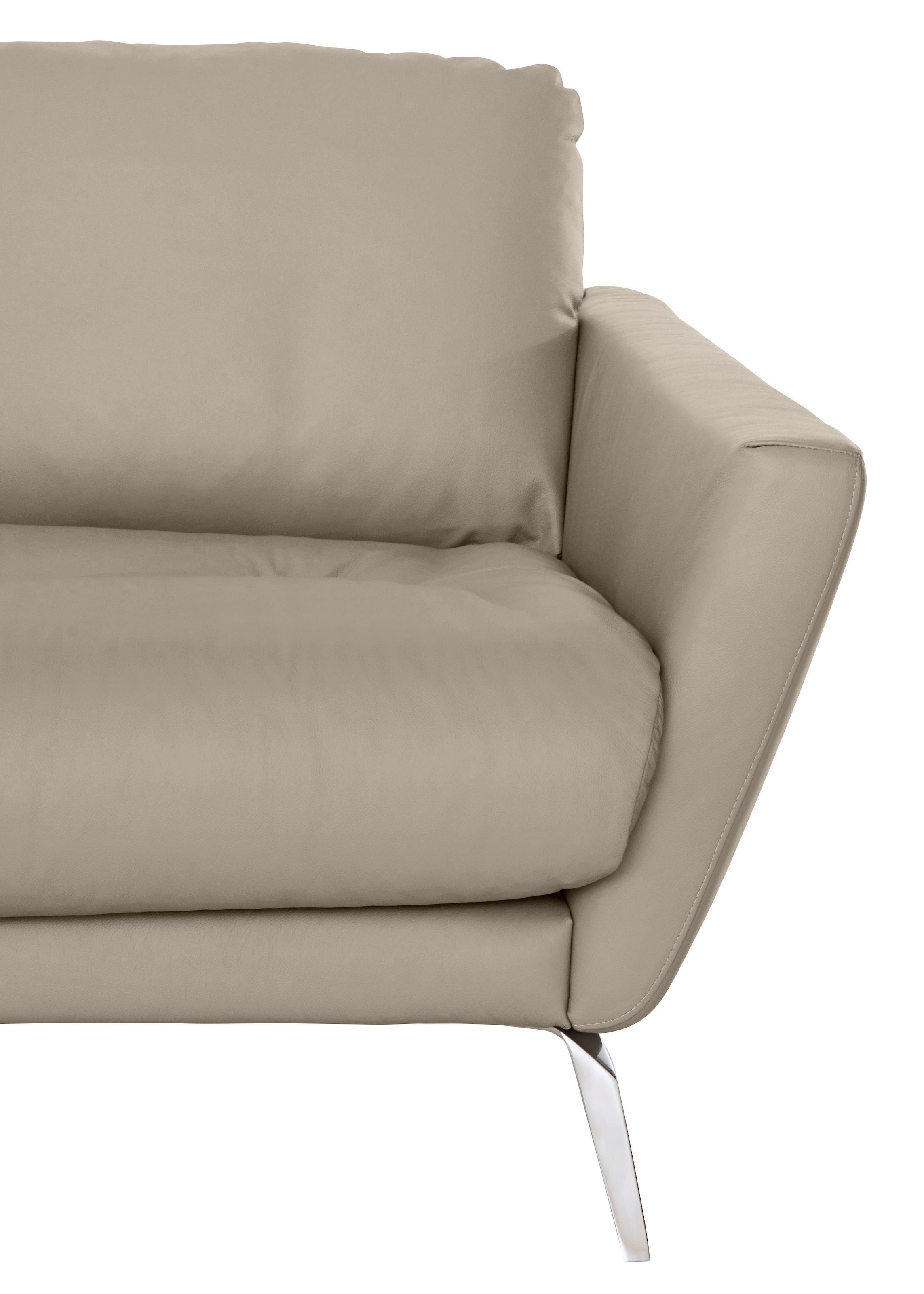 W.SCHILLIG Big-Sofa »softy«, mit dekorativer Heftung im Sitz, Füße Chrom glänzend