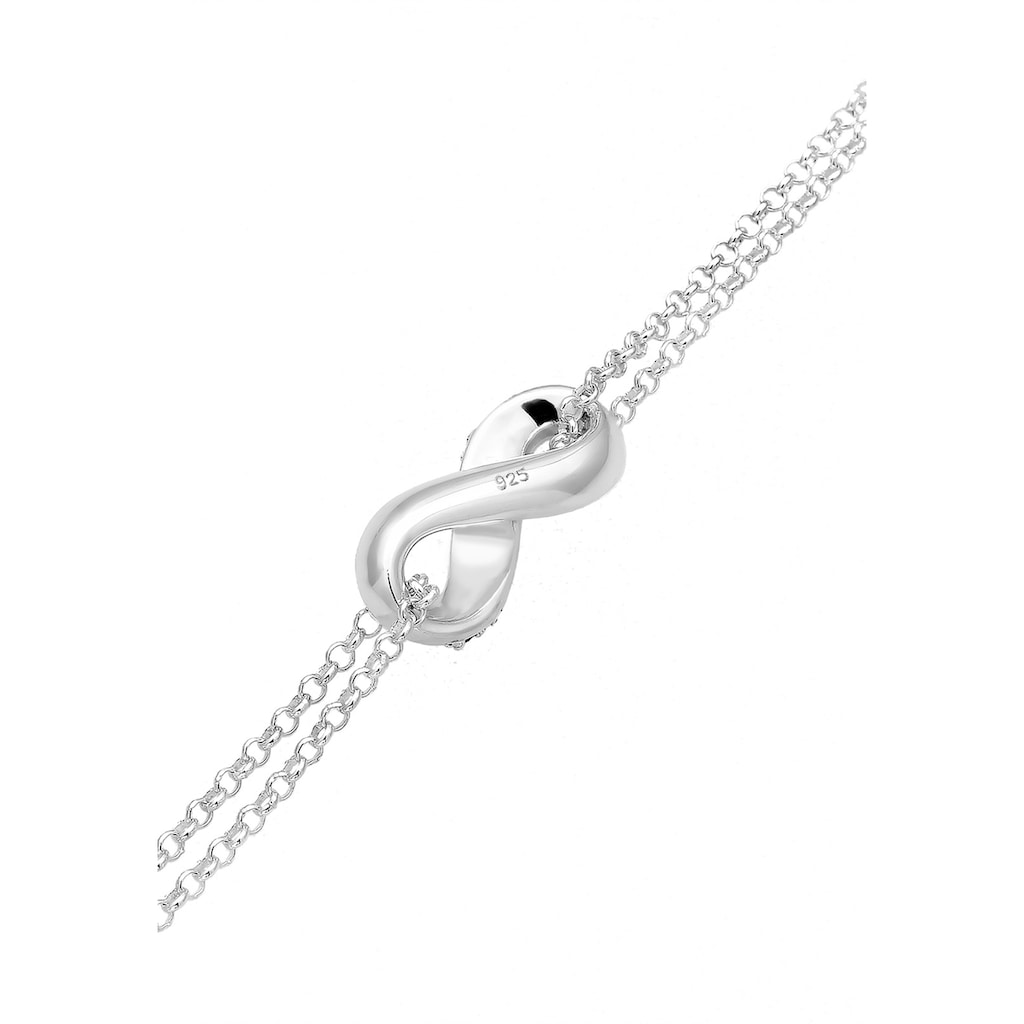 Elli DIAMONDS Armband »Infinity Symbol Diamant (0,195 ct.)925 Silber Noir«