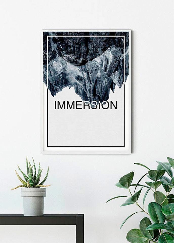 Komar Poster "Immersion Steel", Abstrakt-Sprüche & Texte, (1 St.), Kinderzimmer, Schlafzimmer, Wohnzimmer