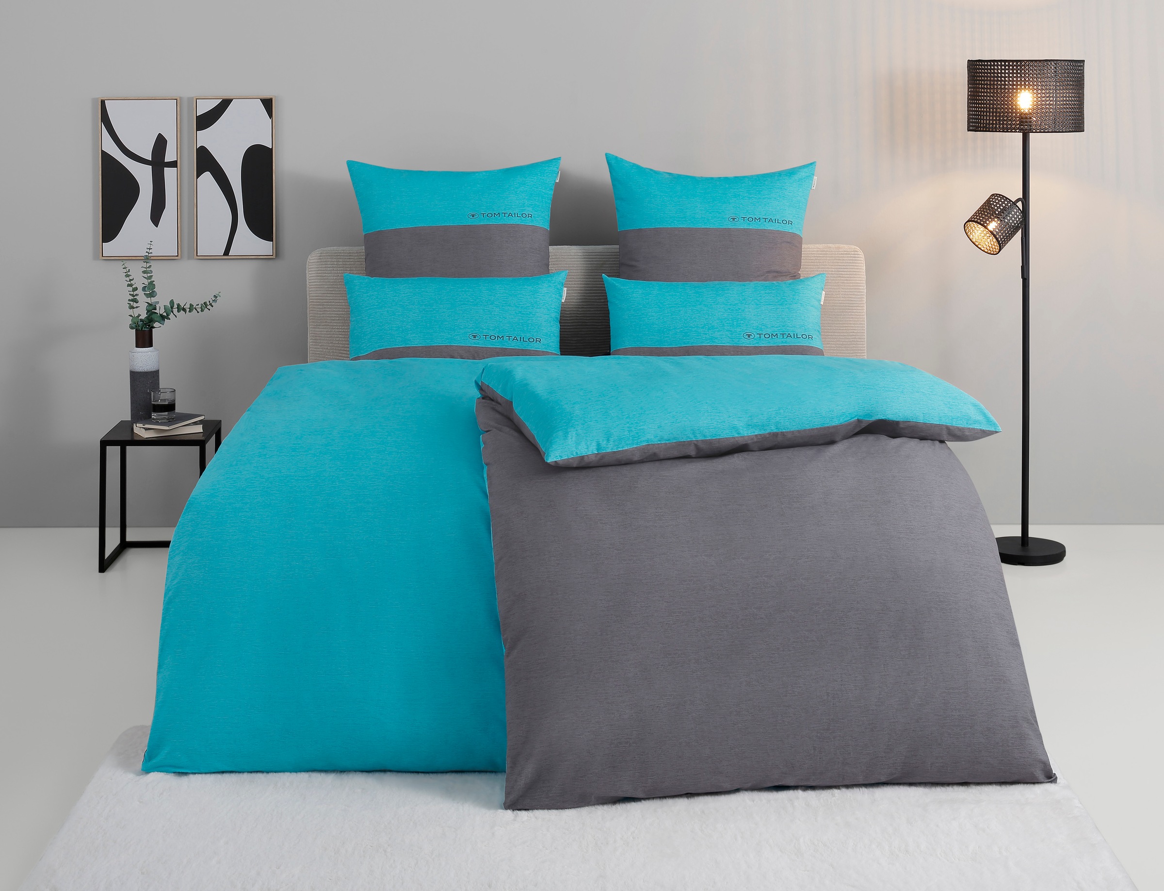 TOM TAILOR HOME Bettwäsche "Henry" 3 Stk. Bettwäsche aus Baumwolle, mit GRATIS-Zugabe: Sporthandtuch