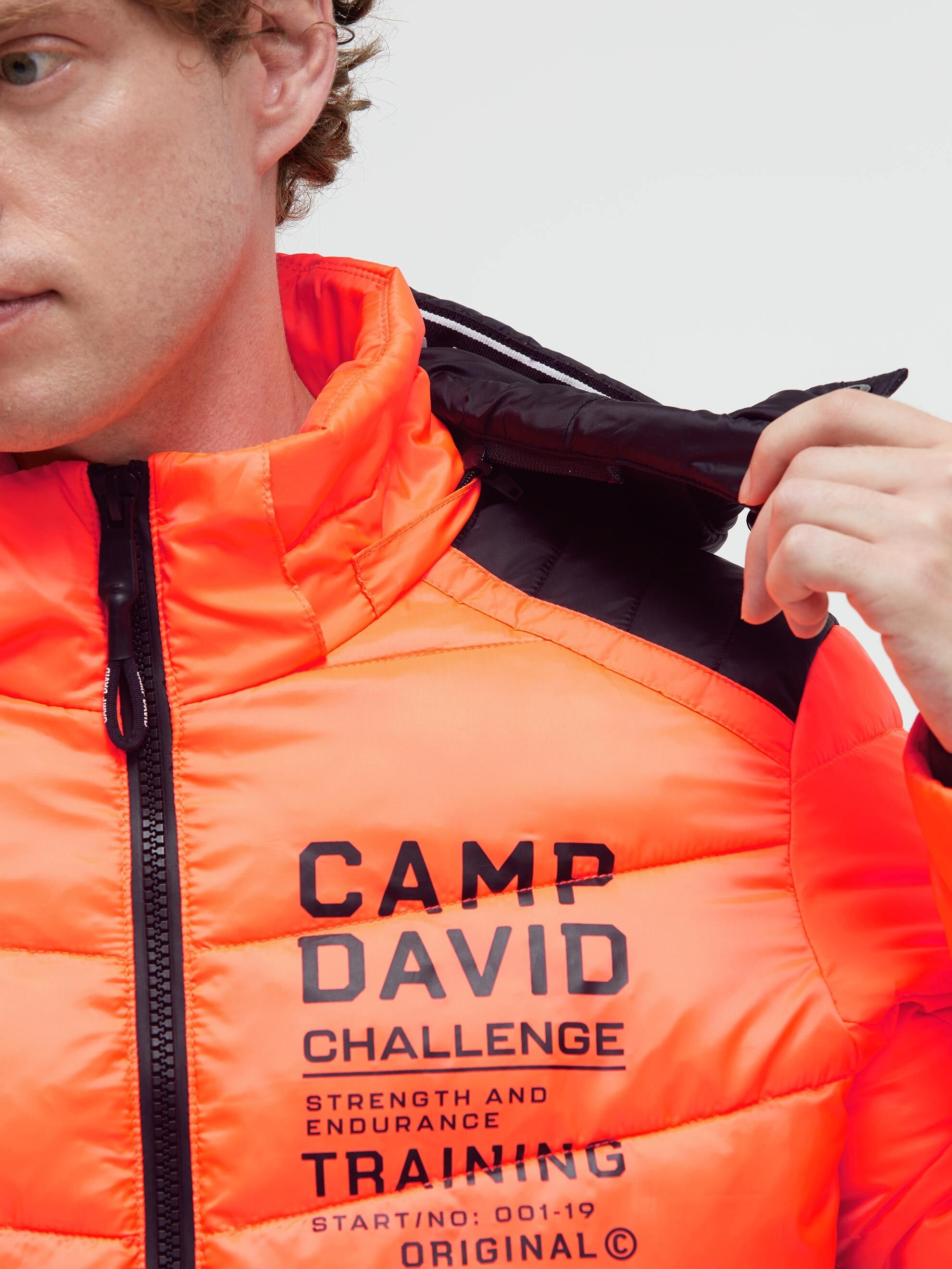 CAMP DAVID Winterjacke mit Kapuze mit Innentaschen