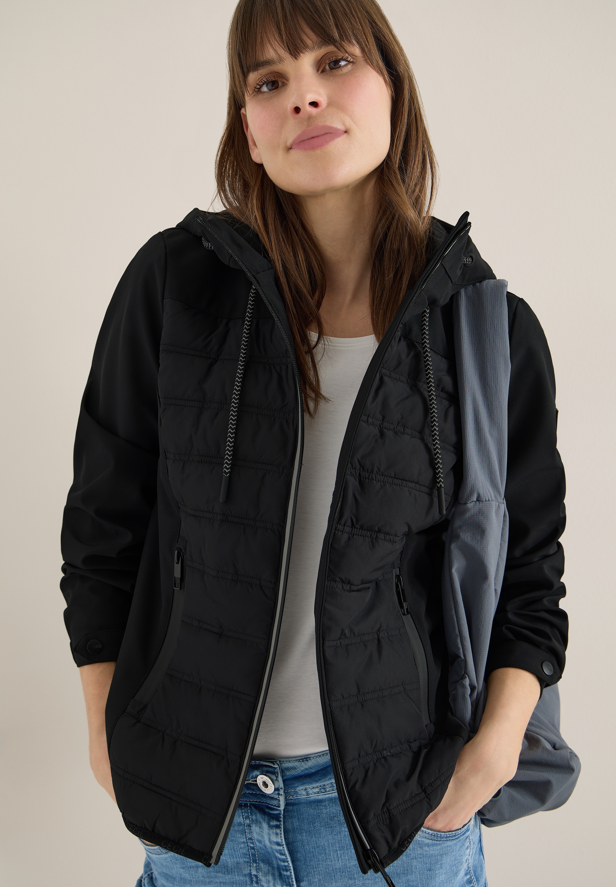 Cecil Softshelljacke mit Kapuze super soft