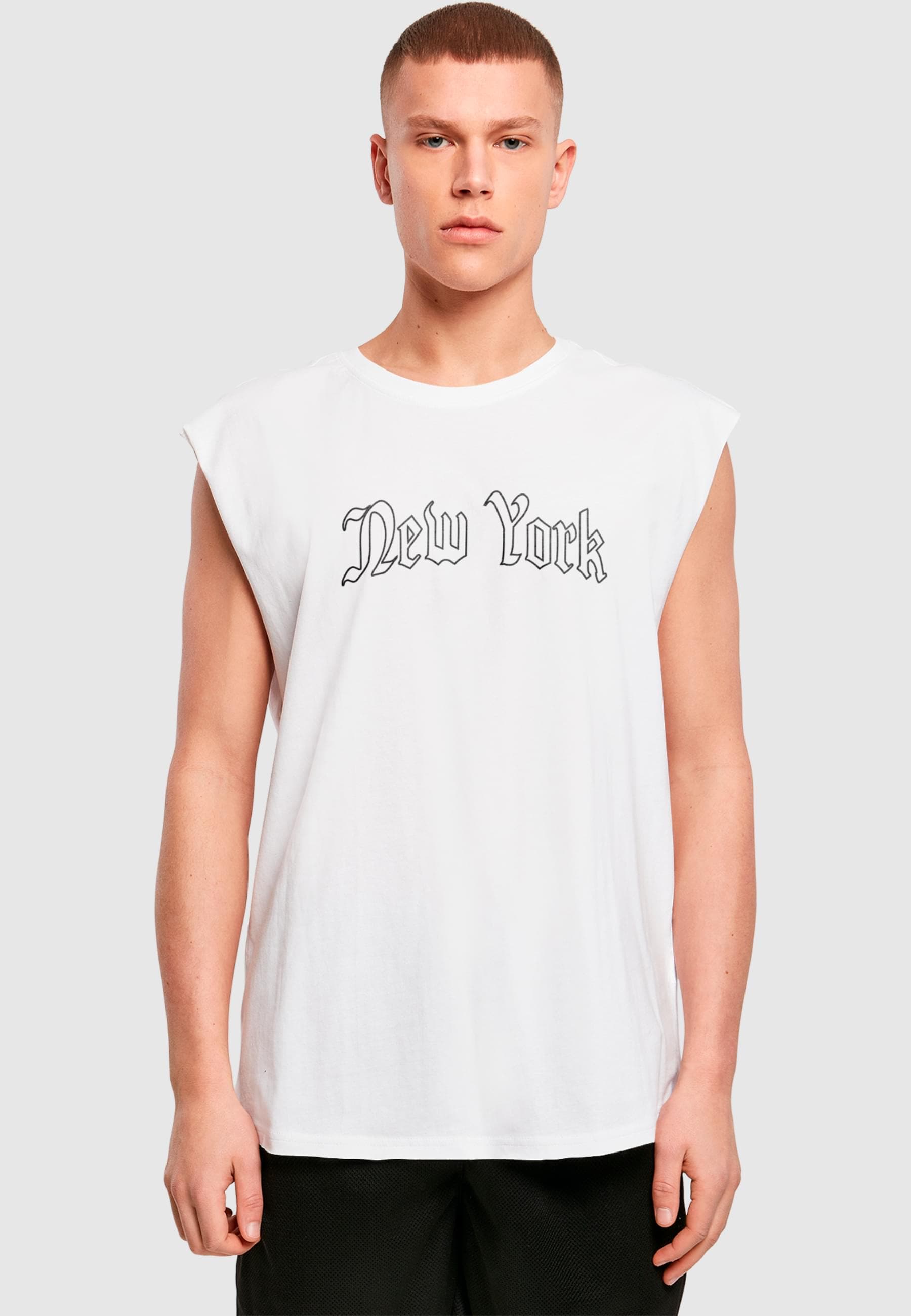 MisterTee T-Shirt »MisterTee New York Wording Sleeveless Tee«, (1 tlg.)