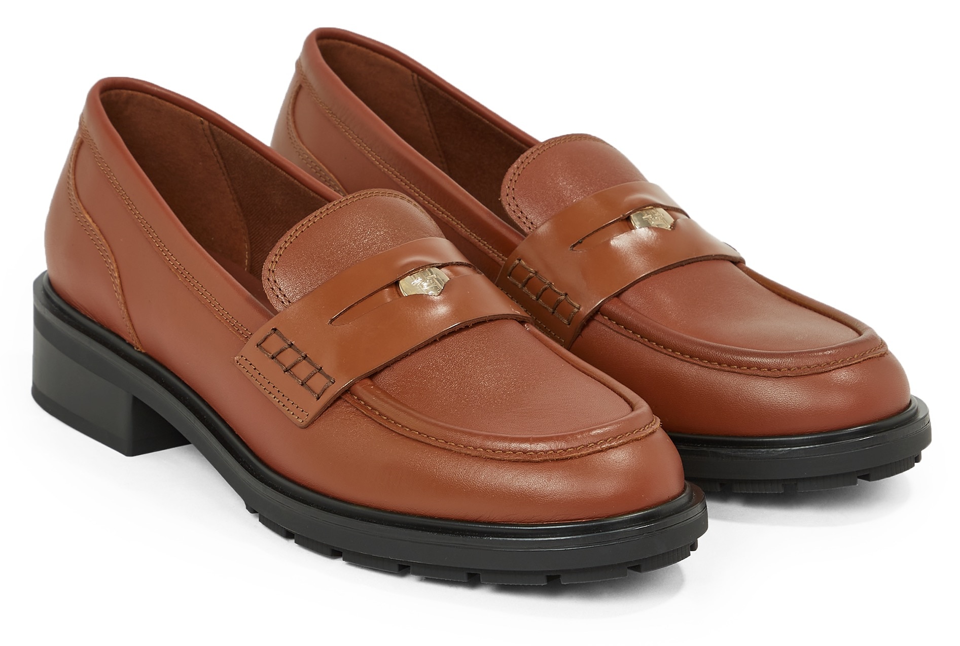 Tommy Hilfiger Loafer "TH PENNY LOAFER", Businessmode, Blockabsatz, Slipper, Halbschuh mit Zierriegel