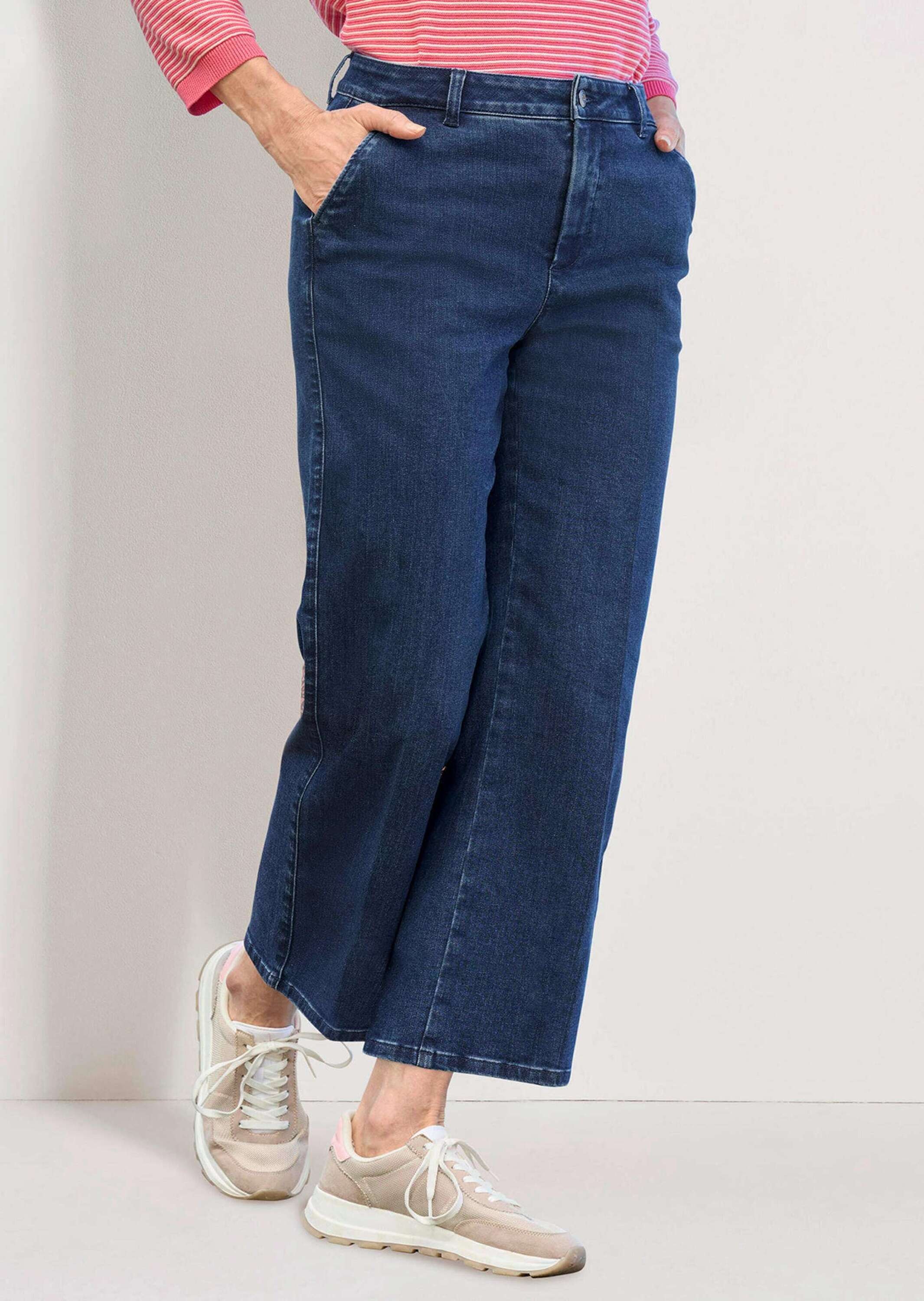 GOLDNER Regular-fit-Jeans »Jeans-Culotte VERA mit Bügelfalten«