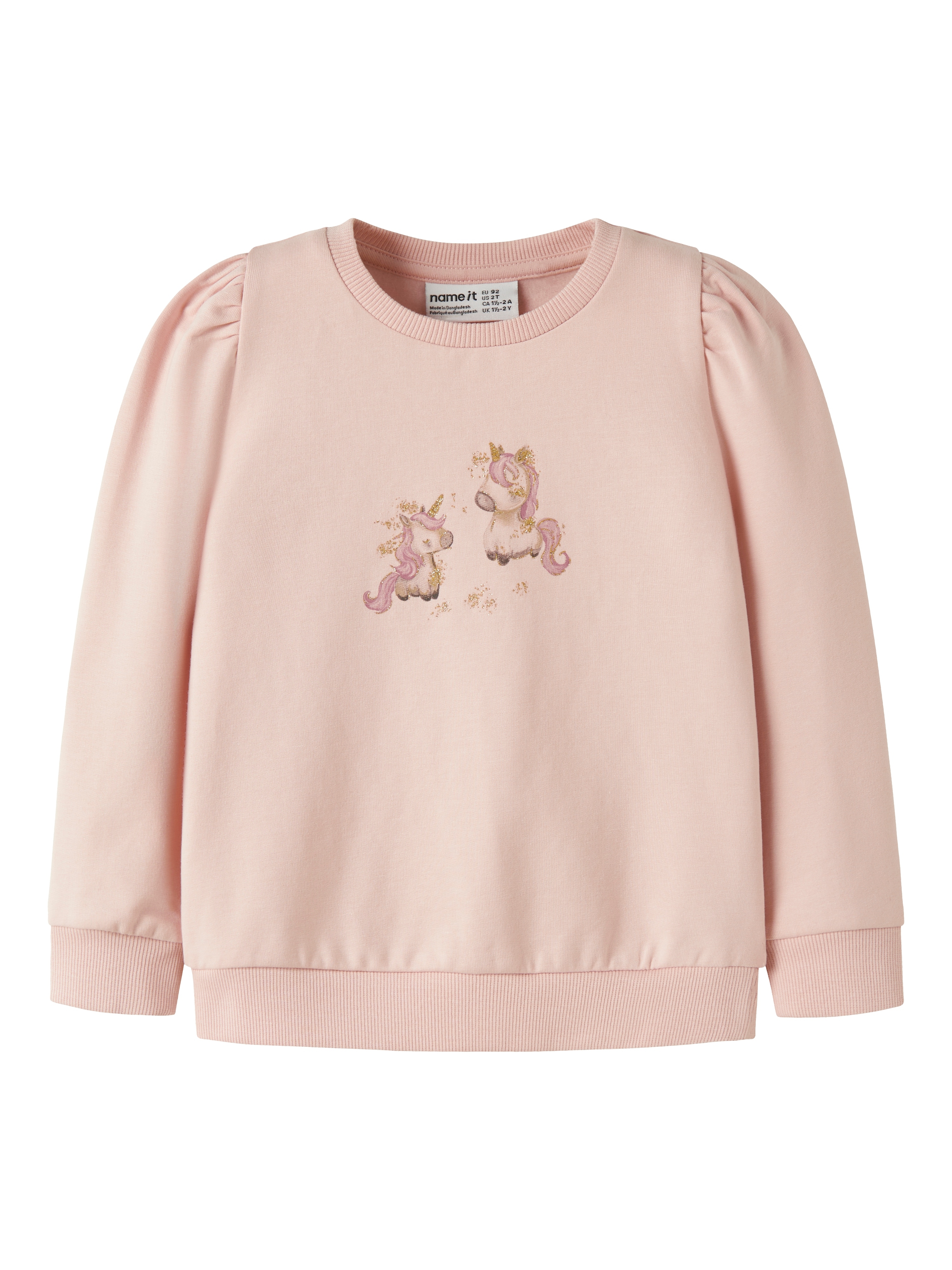 Name It Sweatshirt "NMFLAURIE LS SWEAT BRU", Baumwollmischung, regular fit