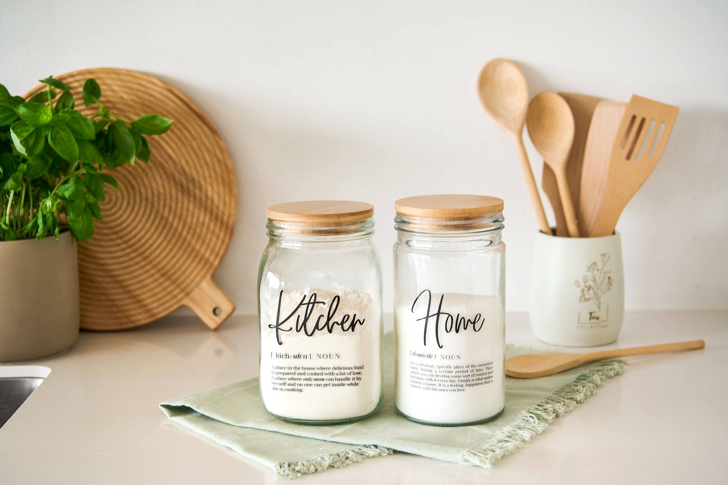 Zeller Present Vorratsglas "HOME & KITCHEN" Set, HOME - 1000 ml, Ø 10 x 19, günstig online kaufen