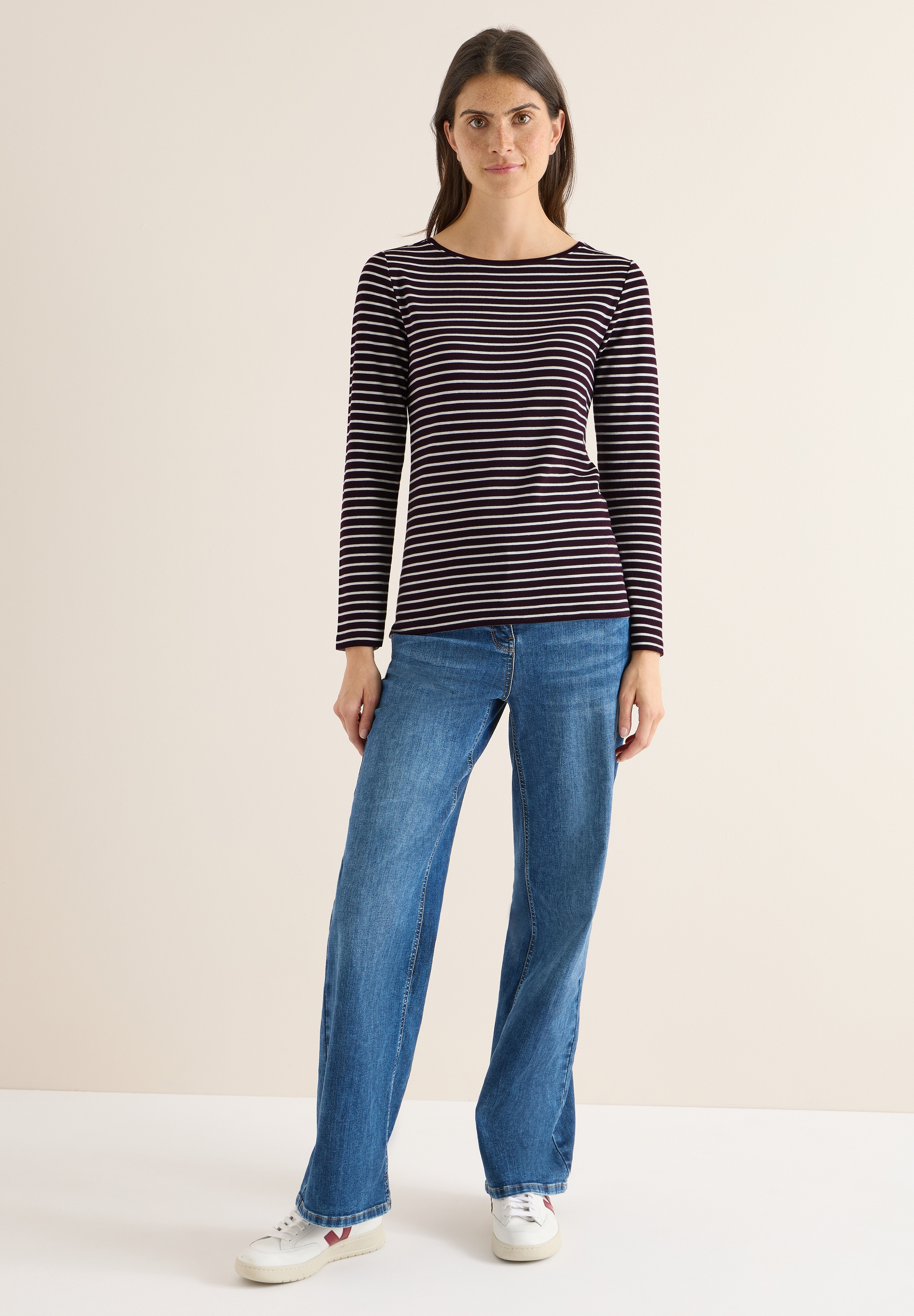 Thumbnail - Cecil Langarmshirt aus reiner Baumwolle