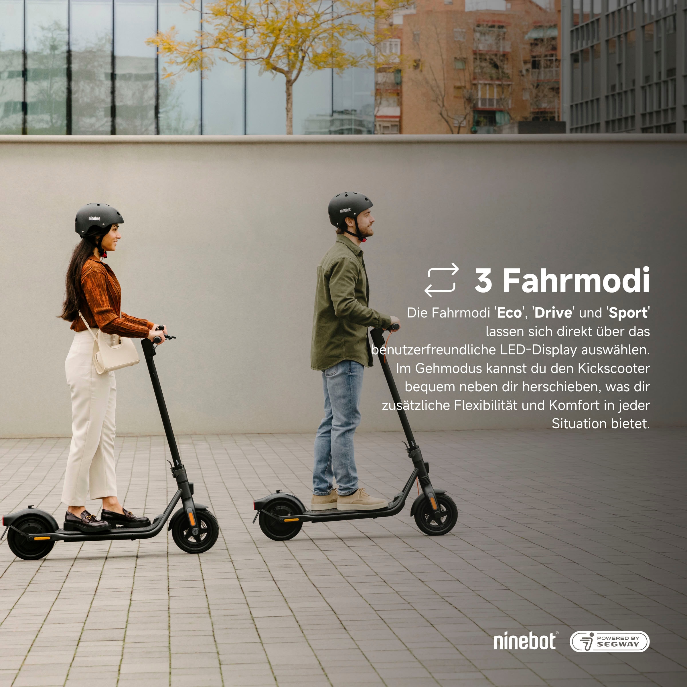 ninebot by Segway E-Scooter »KickScooter F2 PLUS D«, mit Straßenzulassung, bis zu 55 km Reichweite, klappbar