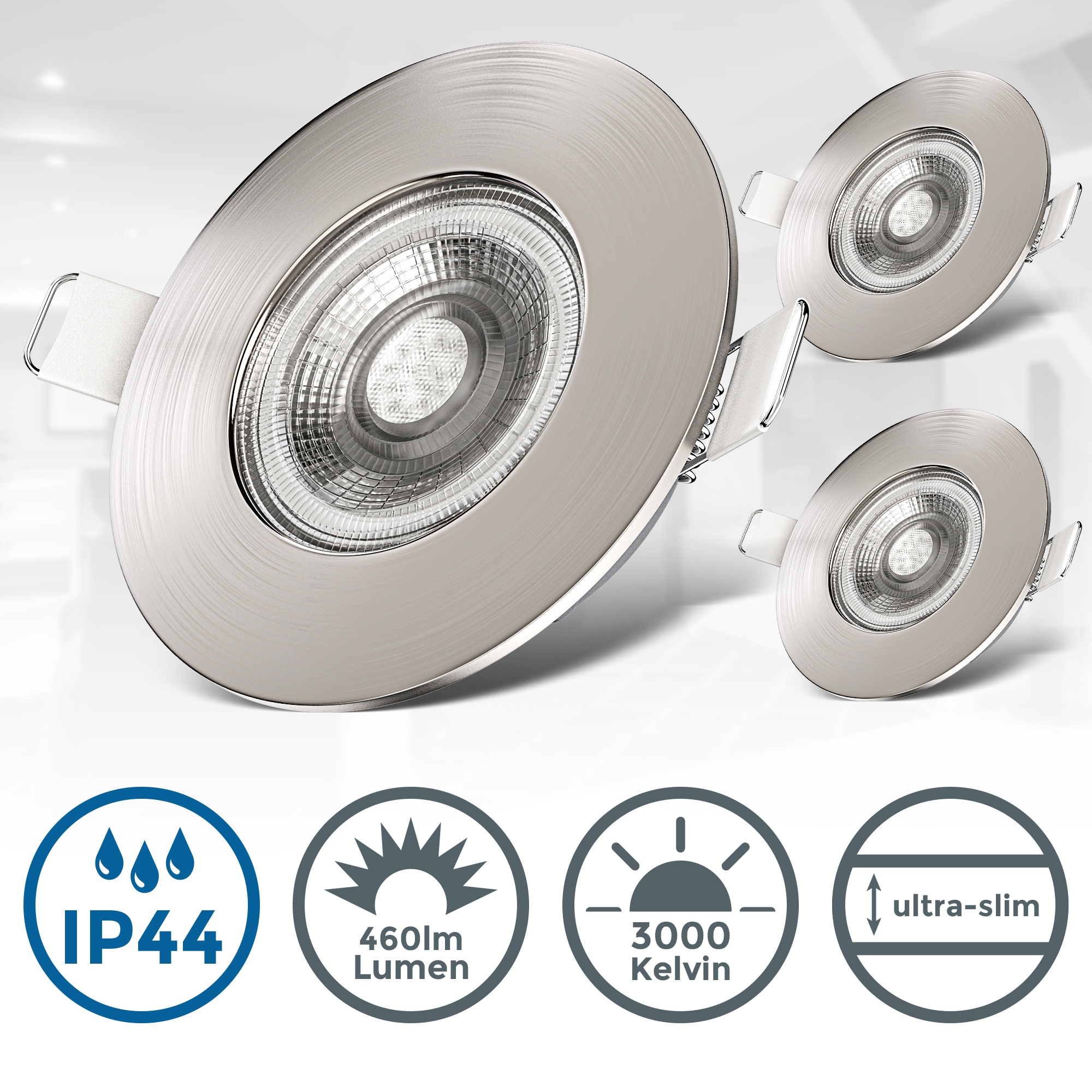 B.K.Licht LED Einbauleuchte, 3 flammig-flammig, Einbaustrahler Bad ultraflach BAUR | IP44 Lampe Deckenspots LED Spots