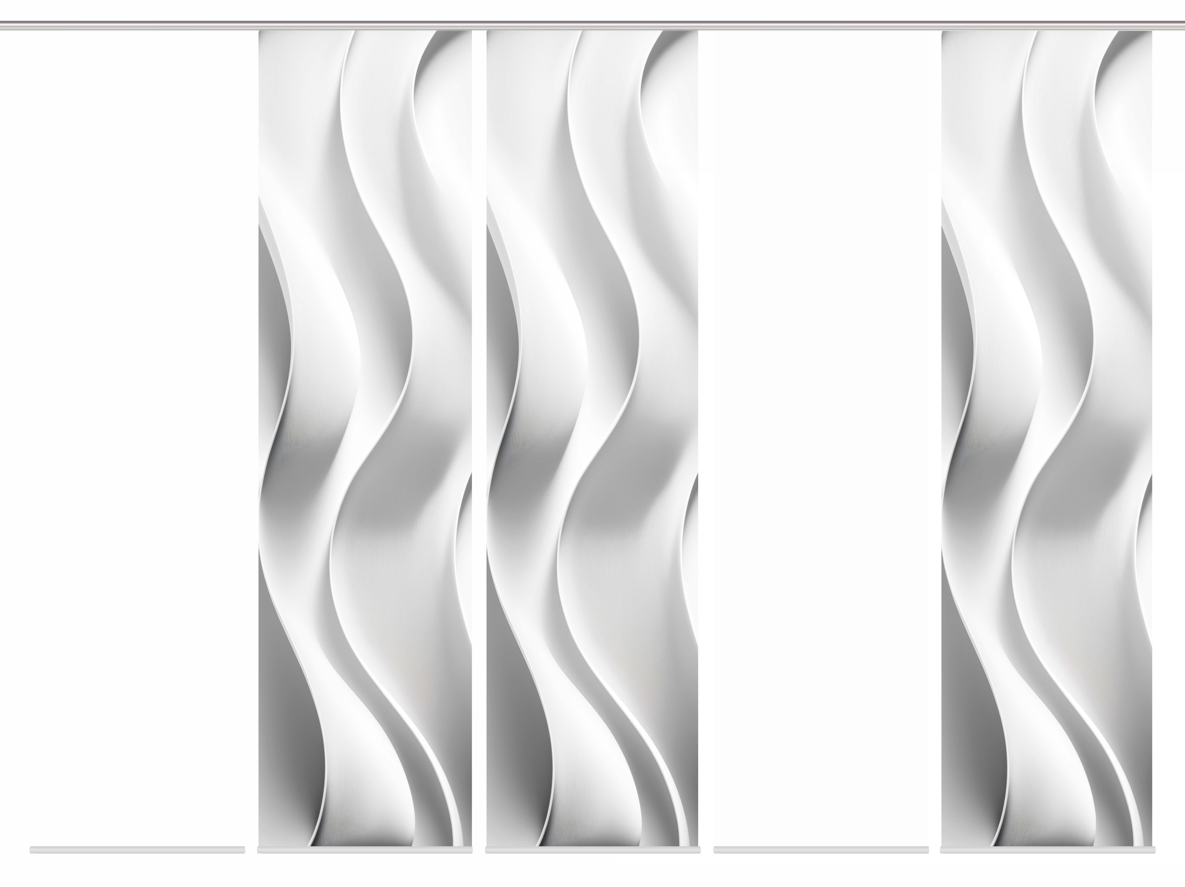 Thumbnail - HOME WOHNIDEEN Schiebegardine "JAIR" Paneelwagen 5 Stk. tlg. SCHIEBEVORHANGSET,SEIDENOPTIK,DIGIDRUCK