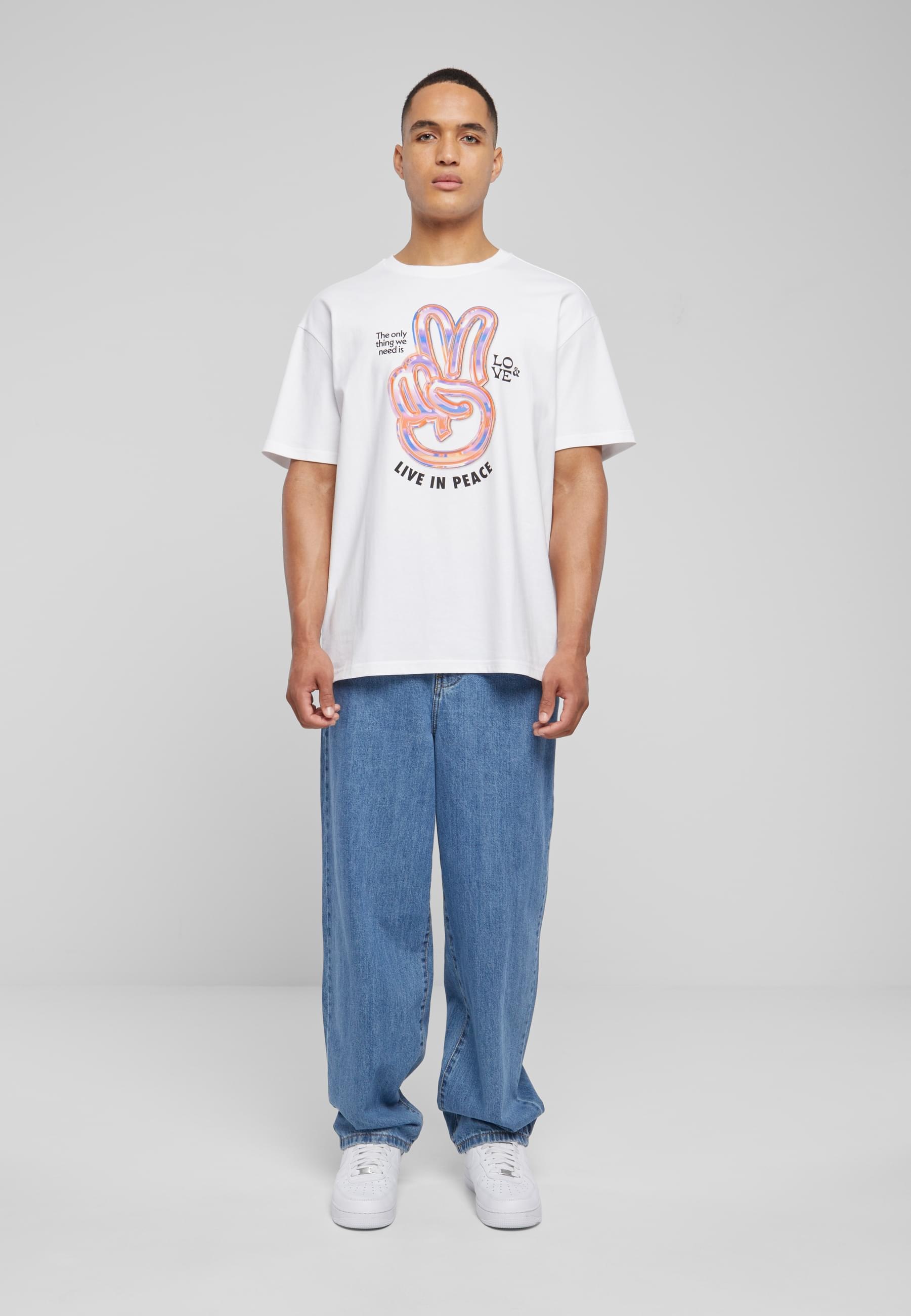 Upscale by Mister Tee Kurzarmshirt »Upscale by Mister Tee Unisex Live in Peace Oversize Tee«, (1 tlg.)