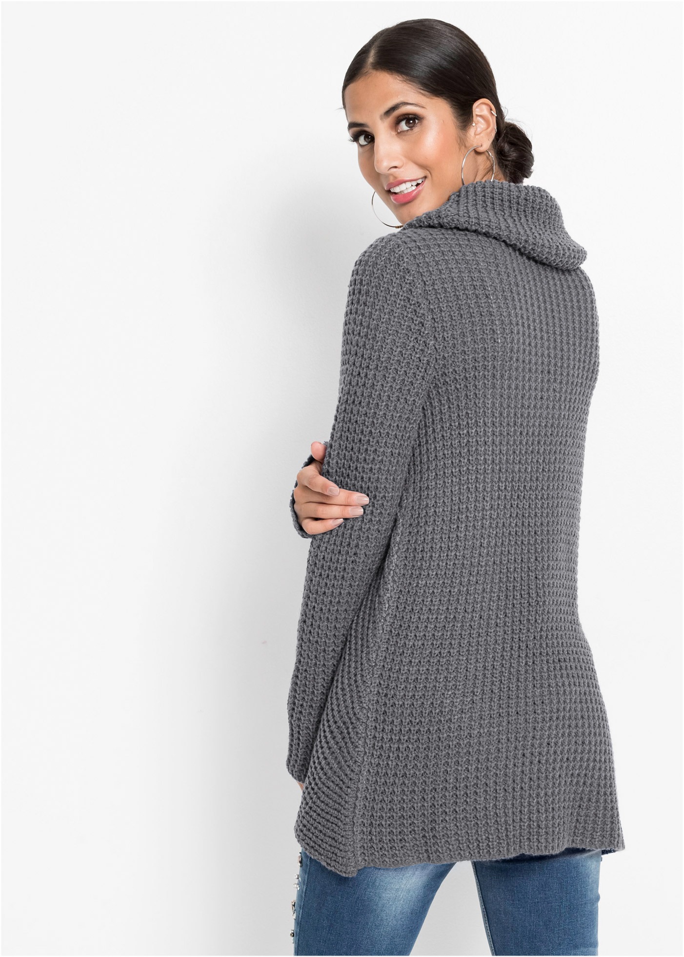 bonprix Strickpullover "Grobstrick-Pullover" aus Polyacryl, mit Rollkragen, günstig online kaufen