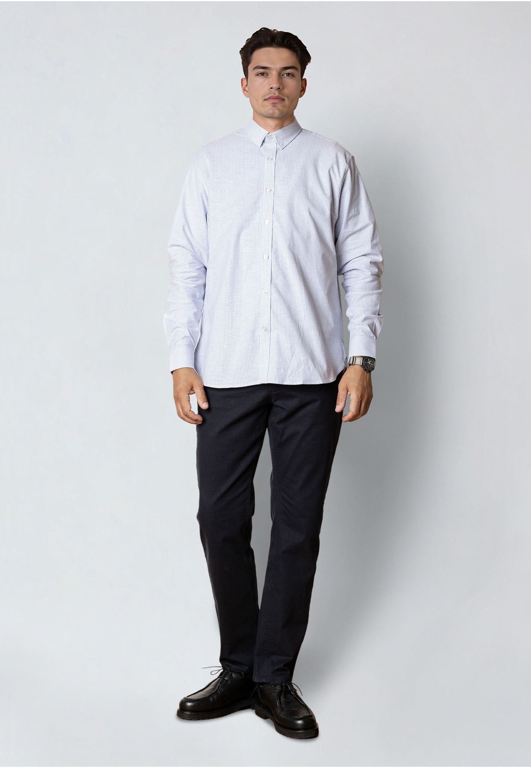 Clean Cut Copenhagen Langarmhemd »Clean Cut Copenhagen Oxford Stretch Stripe L/S« 1