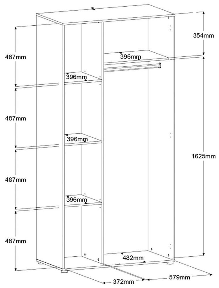 Parisot Jugendzimmer-Set »Aalborg 2«, (Set, 4 tlg.), ausziehbares Regal am Bett, viel Stauraum, tolle Optik