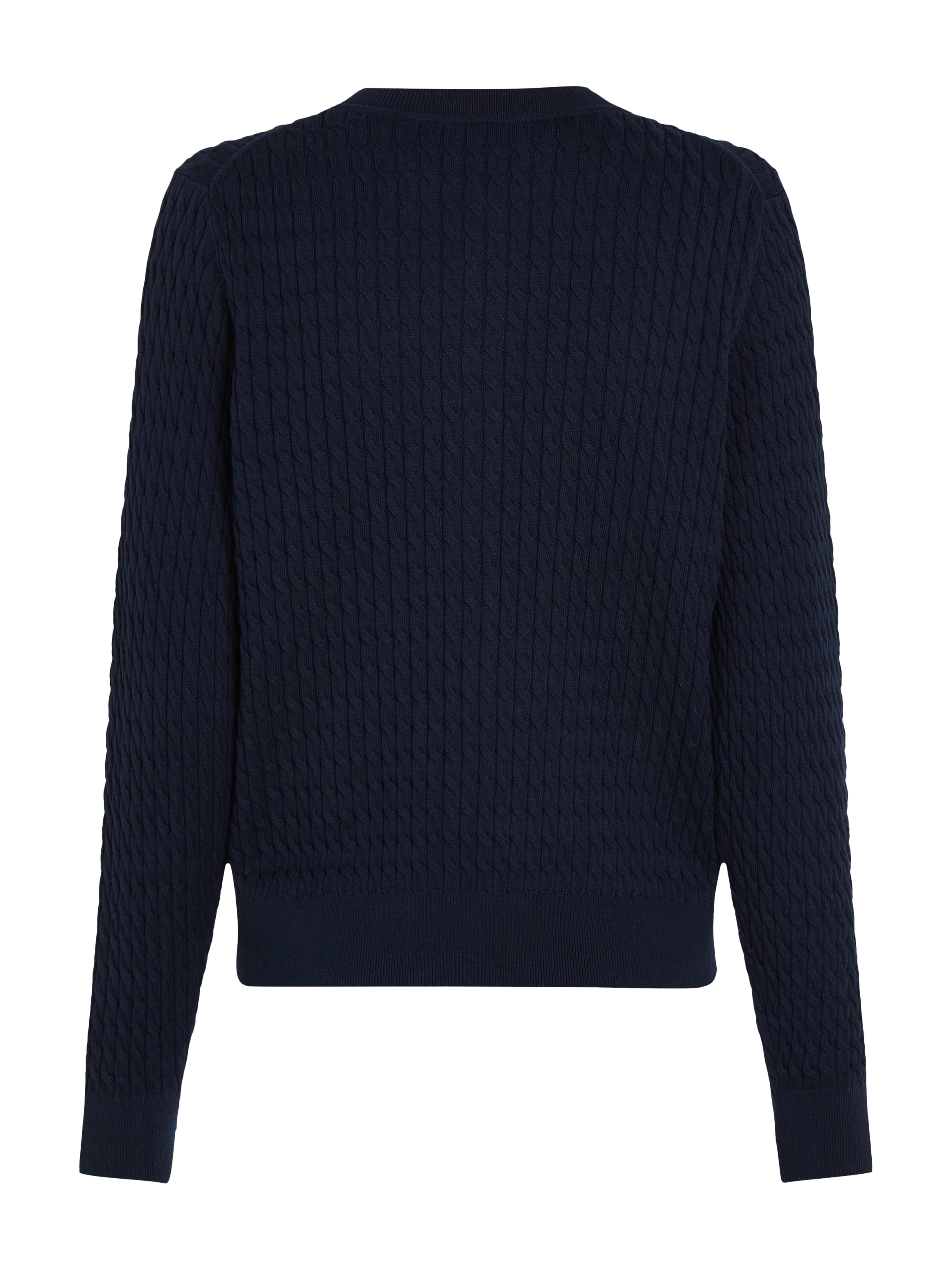 Tommy Hilfiger Strickjacke »CO CABLE C-NK CARDIGAN«, mit Zopfstruktur