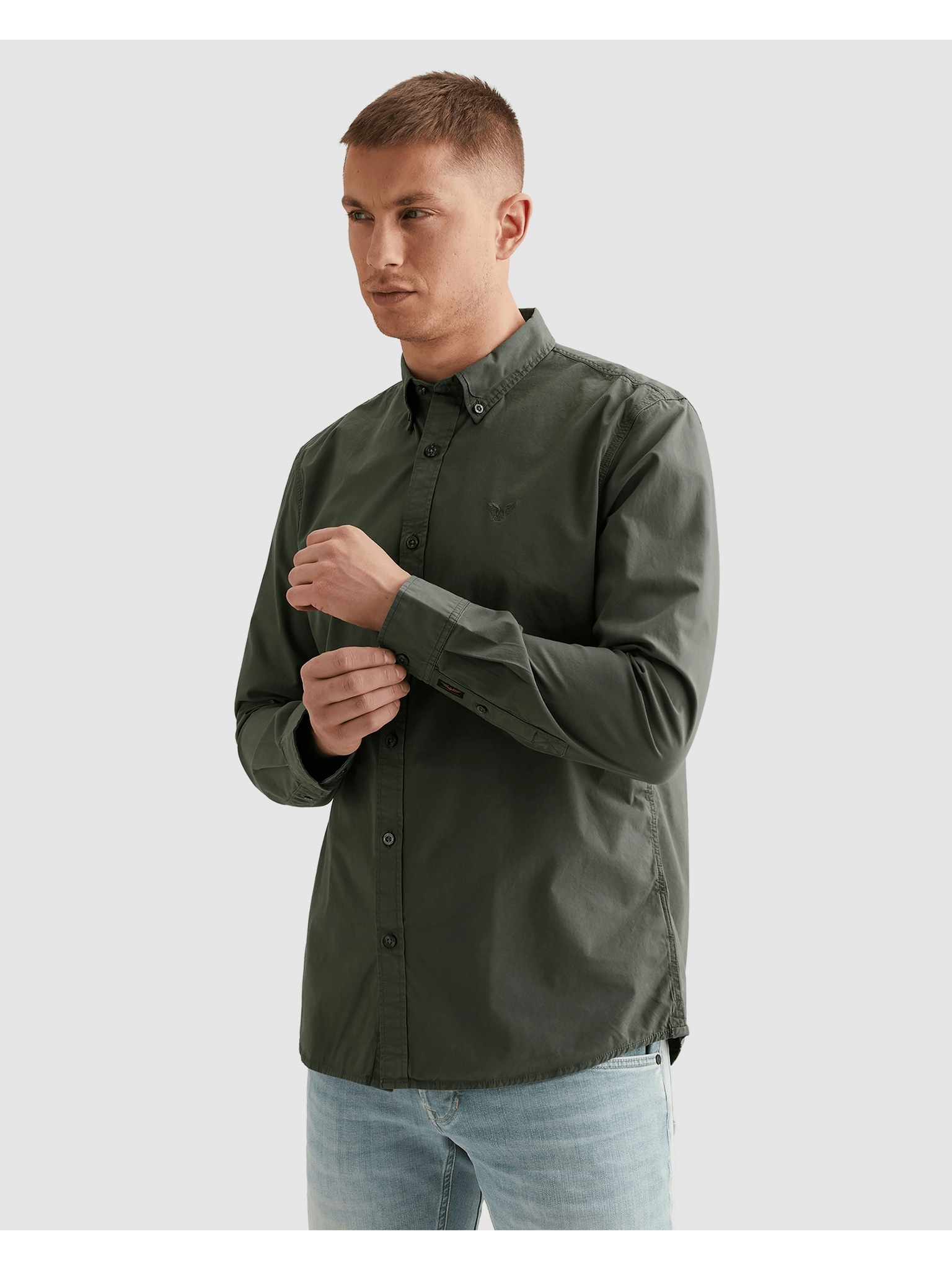 PME LEGEND Langarmhemd Button-down-Kragen