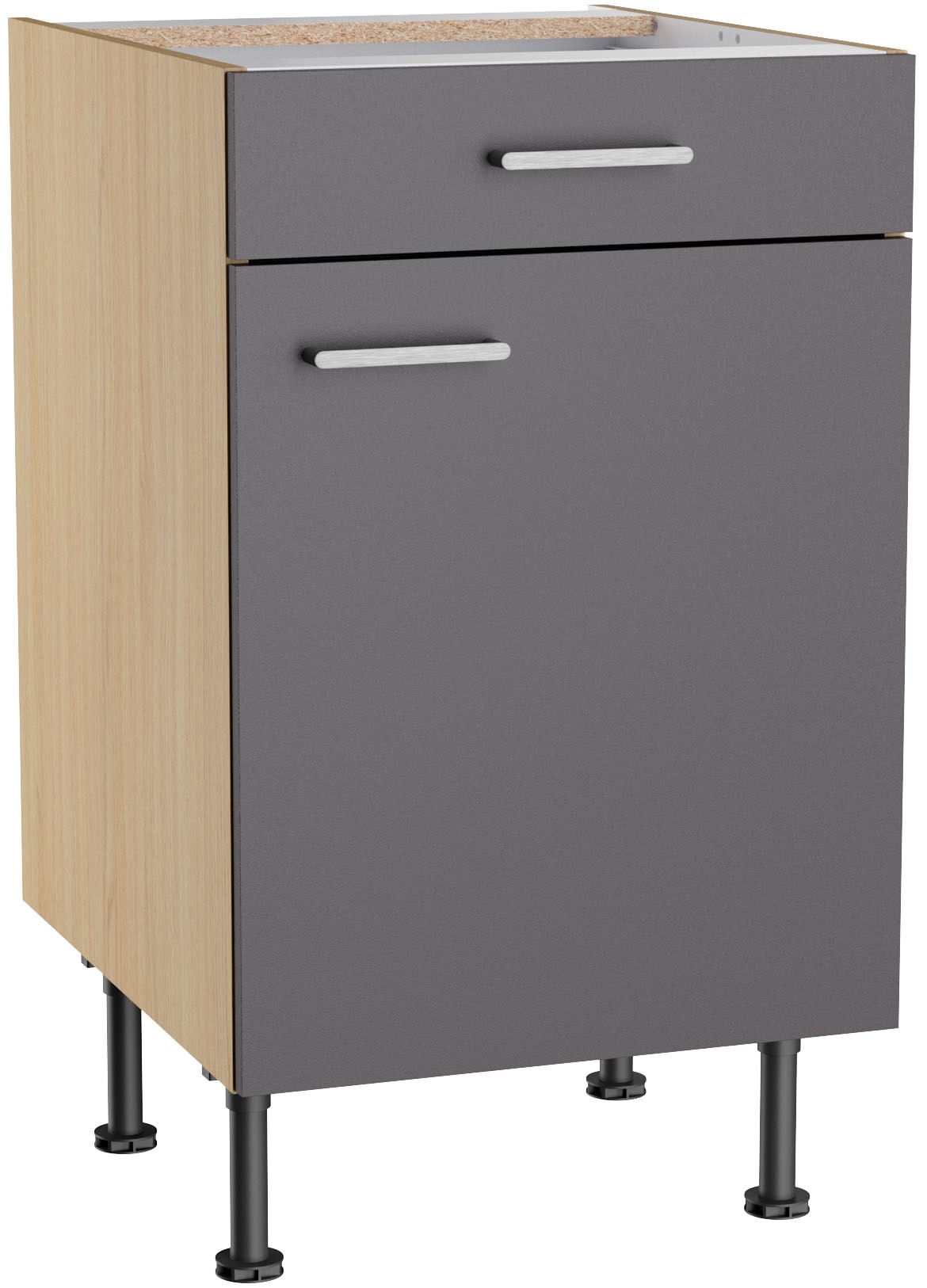 KOCHSTATION Unterschrank "KS-Lucy" Breite 50 cm, höhenverstellbare Füße, Soft-Close