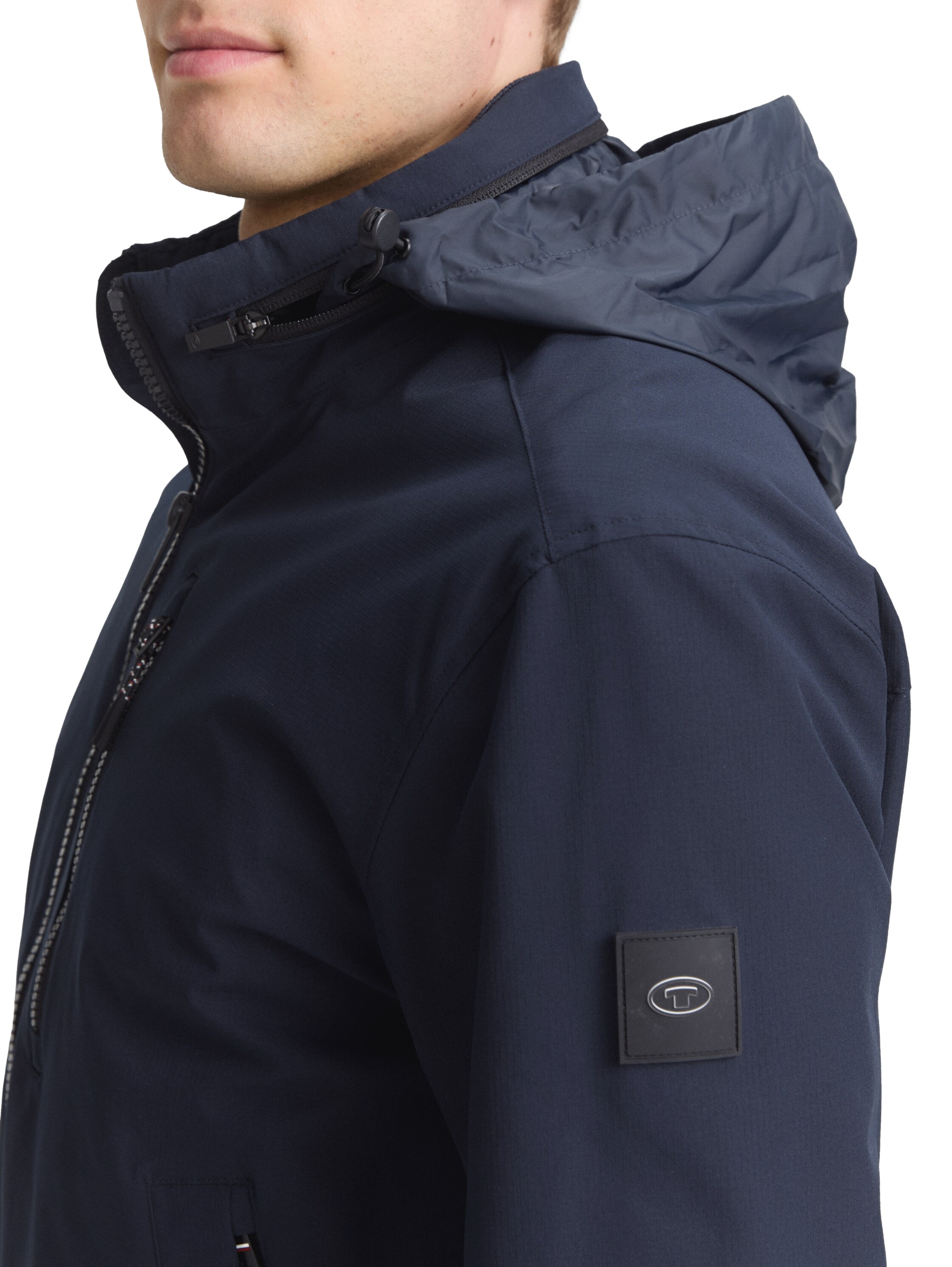 TOM TAILOR Outdoorjacke, ohne Kapuze, mit Logo Stickerei