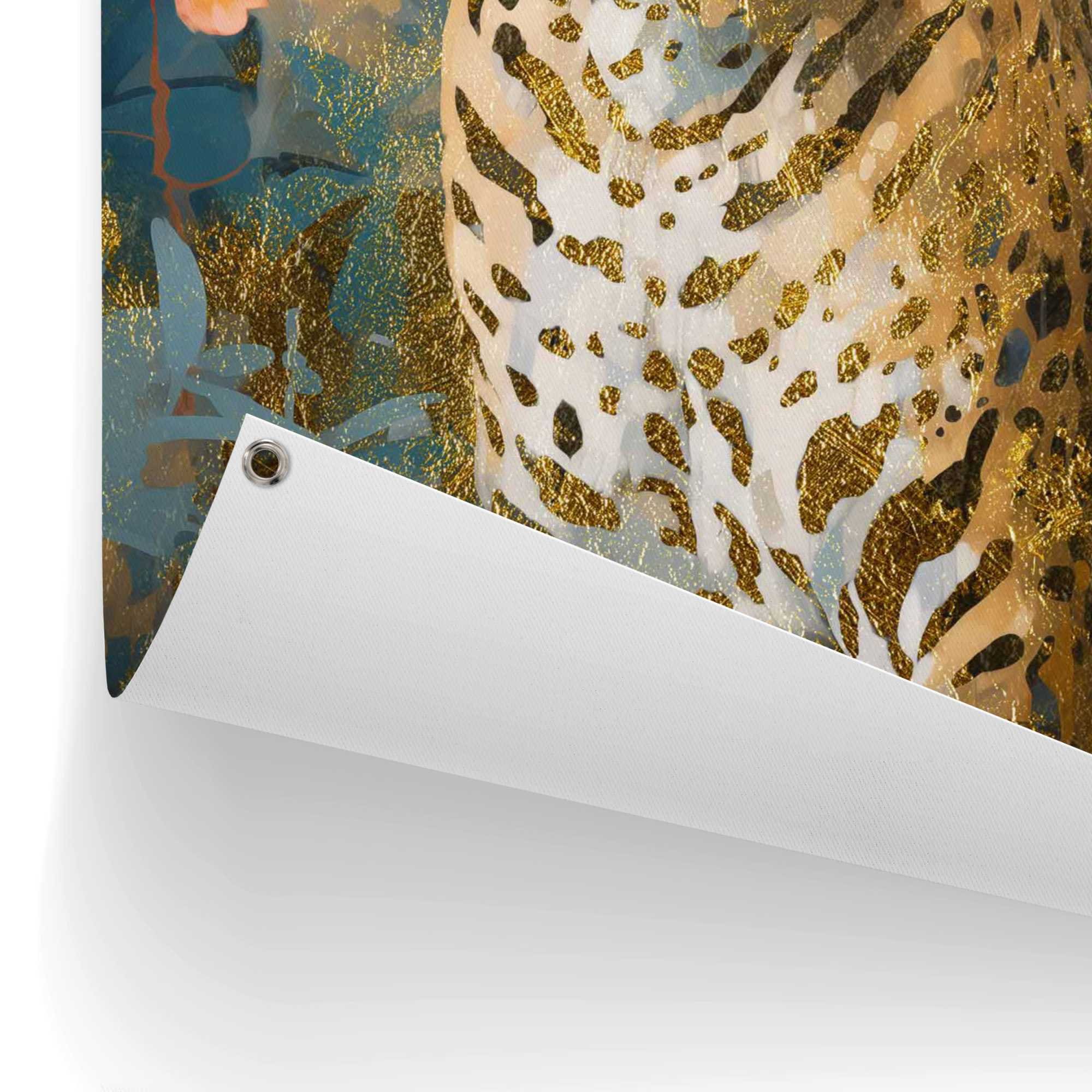 Reinders! Poster »Gold Cat«, Garten - Dschungel - Blumen - Grün - Leinwand - Tiere - 60x80 cm