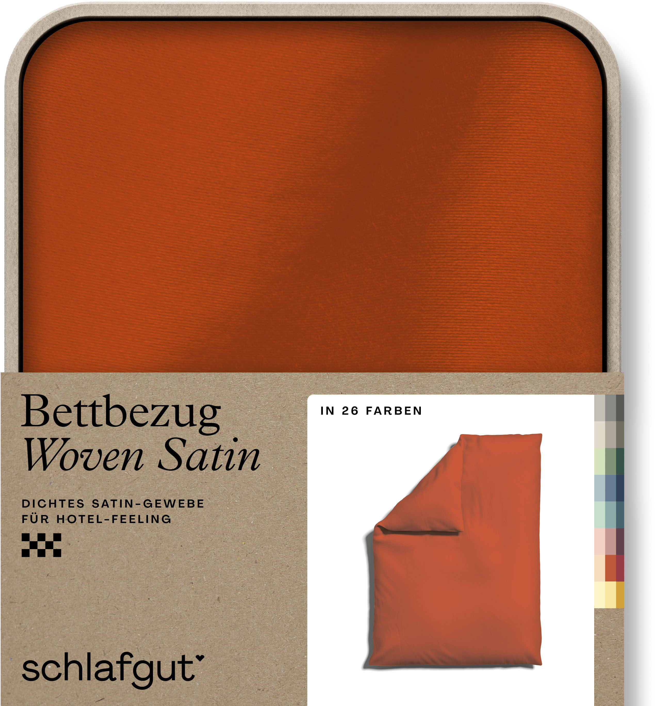 Schlafgut Bettbezug "Premium Woven Satin, 100% Baumwolle, Fadendichte 300TC" besonders dicht gewebt, Mix & Match: passender Kissenbezug erhältlich
