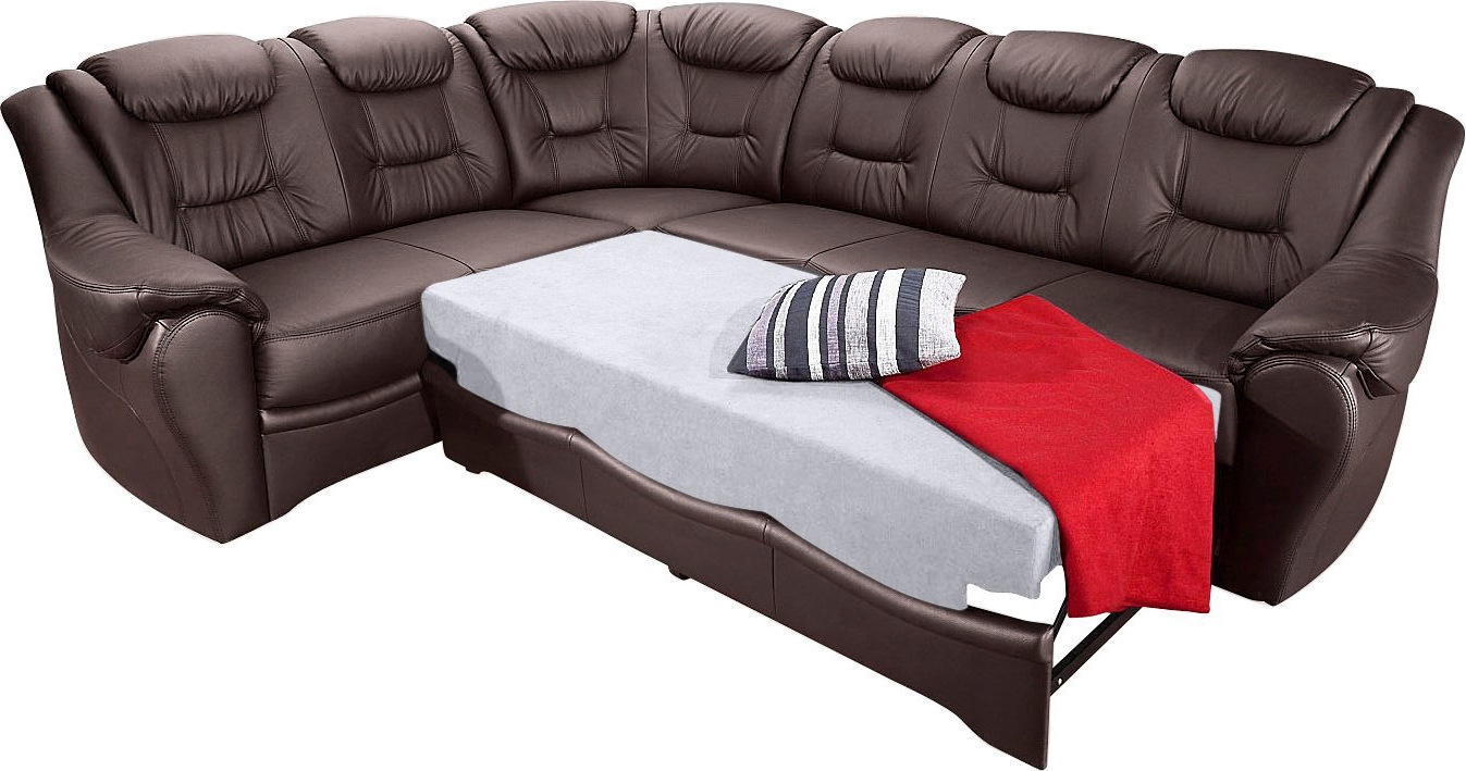 sit&more Ecksofa »Bellevue L-Form«, wahlweise mit Bettfunktion