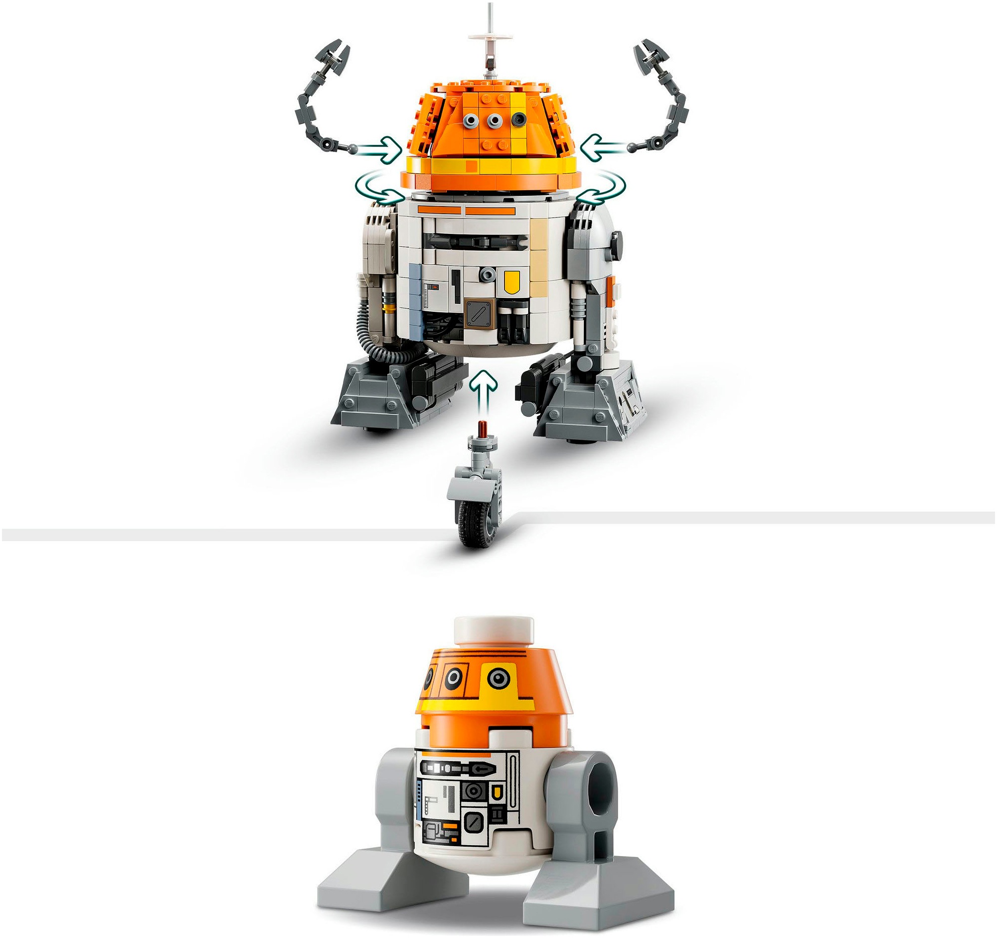 LEGO® Konstruktionsspielsteine »Astromech-Droide Chopper (C1-10P) (75416), LEGO Star Wars ™«, (1039 St.), Made in Europe
