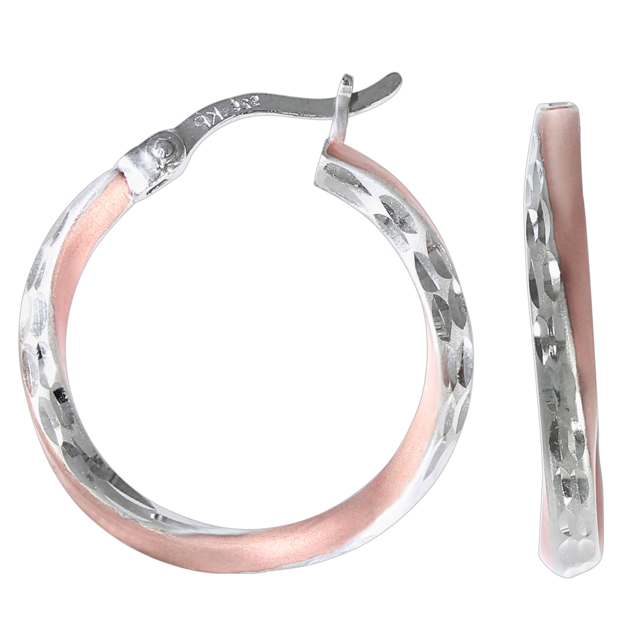 Vivance Paar Creolen »925 Silber zweifarbig diamantiert« online kaufen |  BAUR | Silberarmbänder