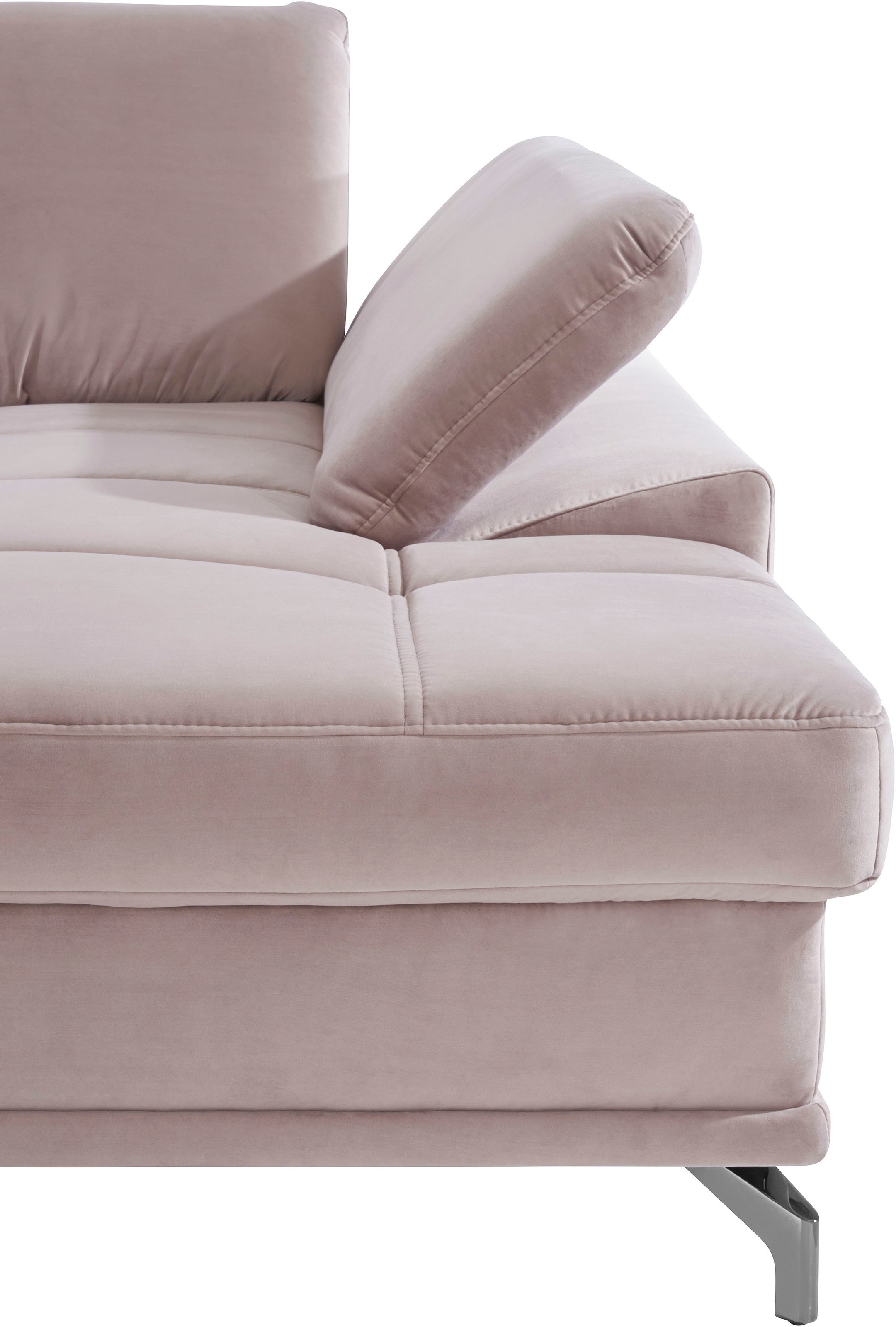 Places of Style Wohnlandschaft »Costello U-Form, mit Sitztiefenverstellung, Armteilverstellung und«, 3 Nierenkissen, optional Bettfunktion und Bettkasten