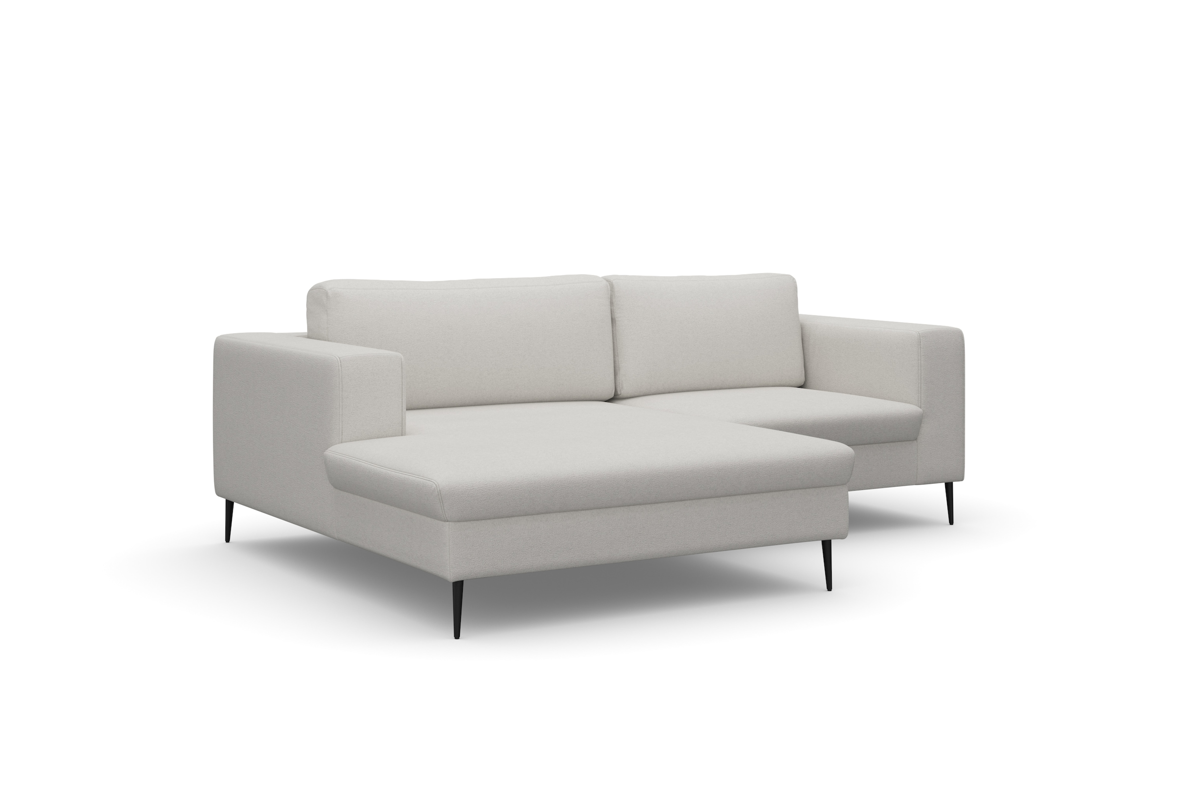 DOMO collection Ecksofa »Modica kompakt und elegant, Breite 244, L-Form«, moderne Optik mit extrabreiter Recamiere, auch in Cord