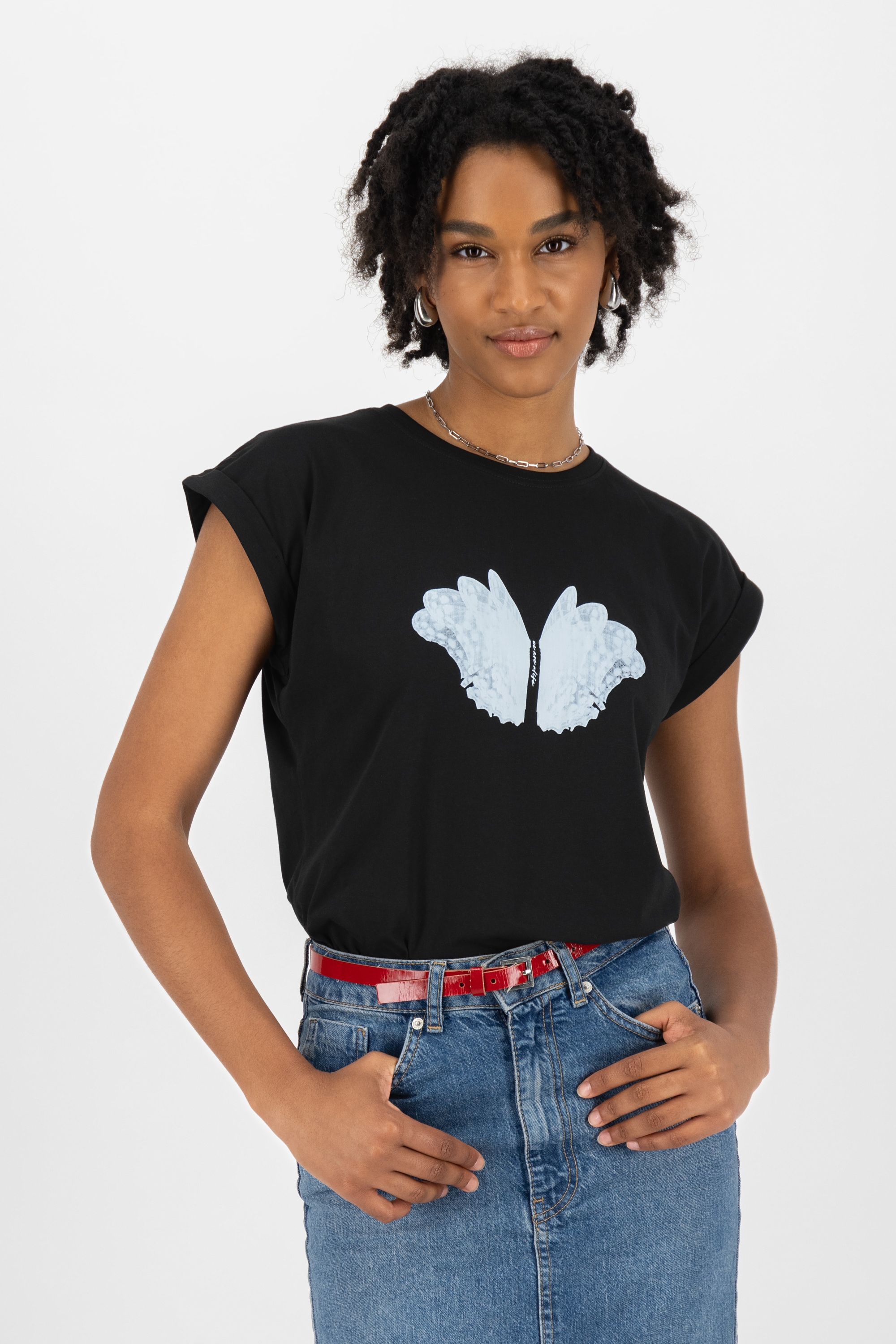 Rundhalsshirt »EnidAK P Shirt butterfly wings Damen Shirt, T-Shirt«