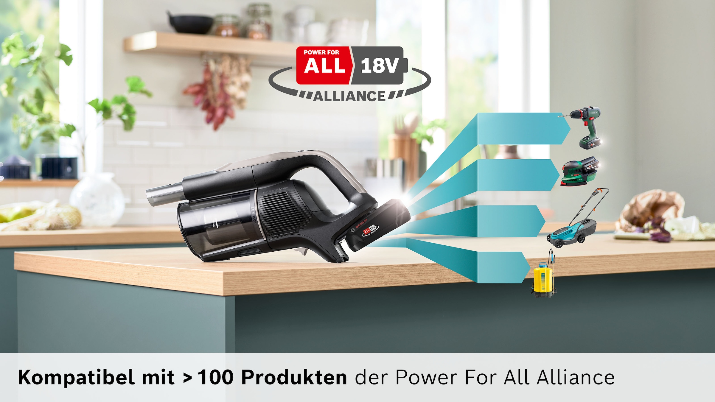 BOSCH Akku-Stielstaubsauger »BTS1042GQC« Display, Knickrohr, HEPA-Filtersystem, Schnellladegerät, 2 Akkus, grau