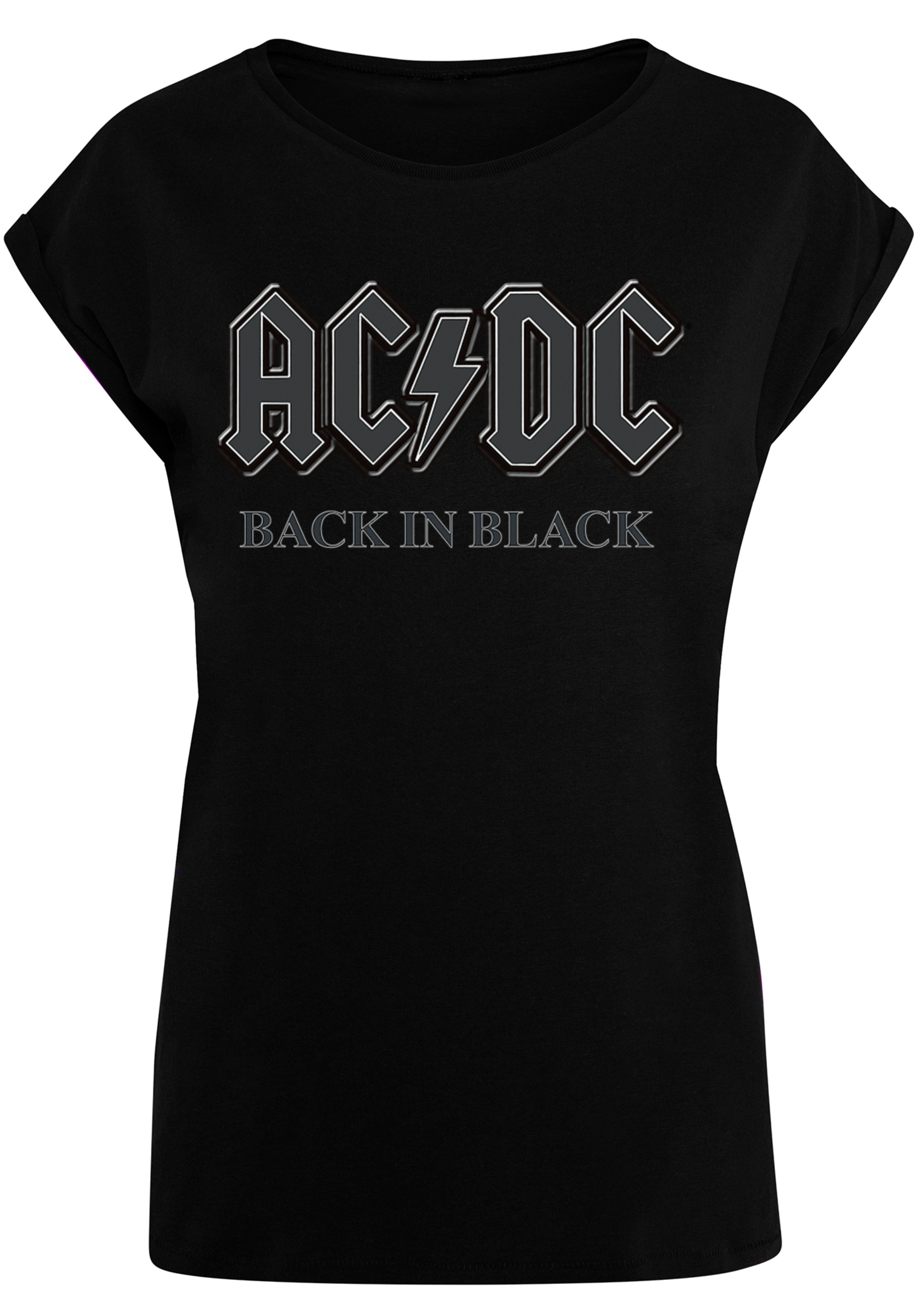 F4NT4STIC T-Shirt "PLUS SIZE ACDC Back in Black", Print