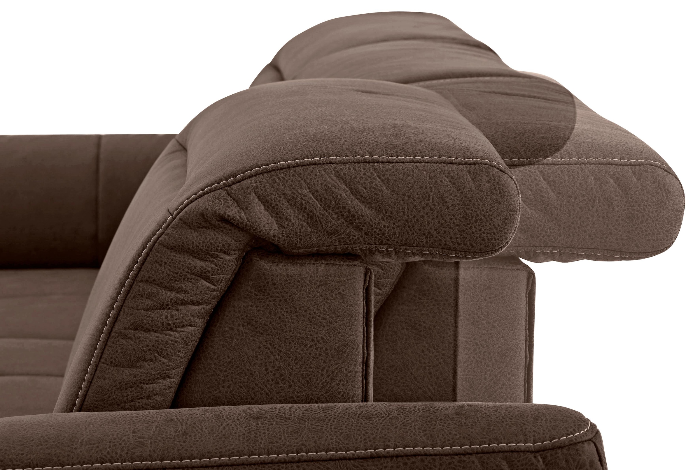 Home affaire Ecksofa »Solvei L-Form«, mit Recamierenabschluß und Sitztiefenverstellung