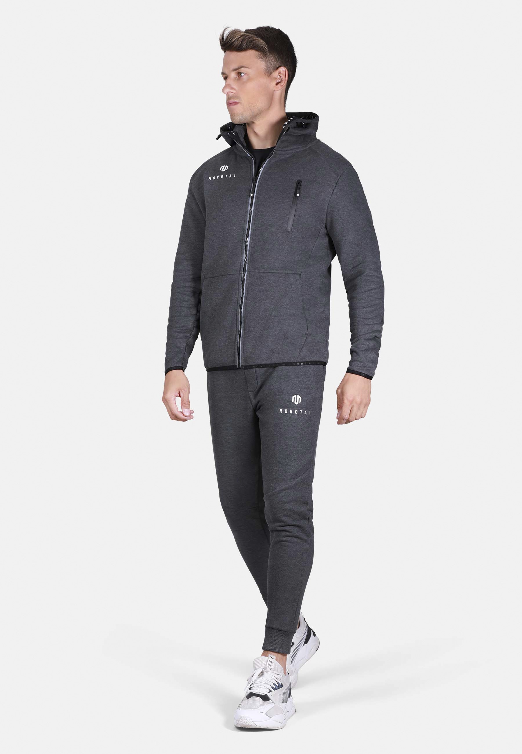 MOROTAI Allwetterjacke »MOROTAI Herren Morotai Neo Zip Sweatjacket« 1 Stk. tlg. mit Kapuze