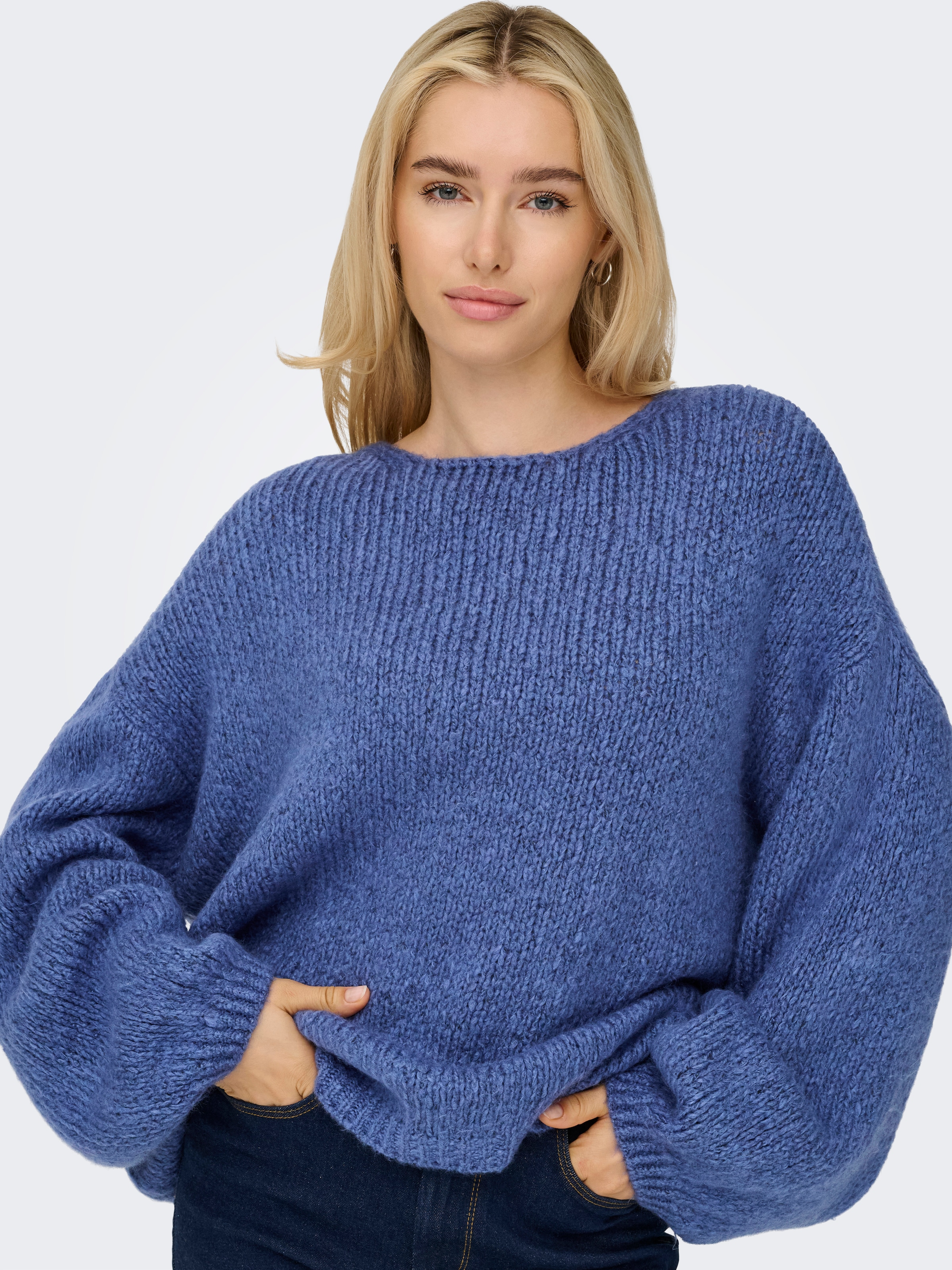 JDY V-Ausschnitt-Pullover »JDYDINEA L/S REVERSIBLE PULLOV. KNT NOOS« der V-Ausschnitt kann vorn und hinten getragen werden