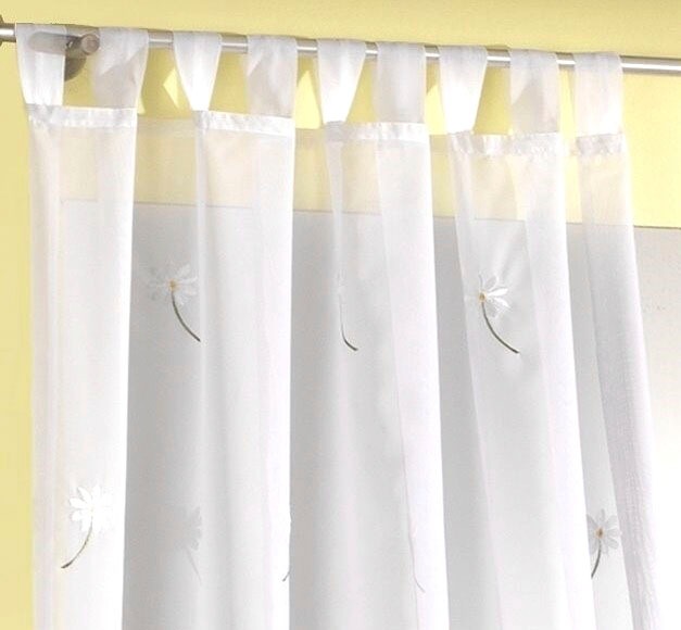 Weckbrodt Vorhang "Daisy" Schlaufen 1 tlg. Voile, halbtransparent, bestickt günstig online kaufen