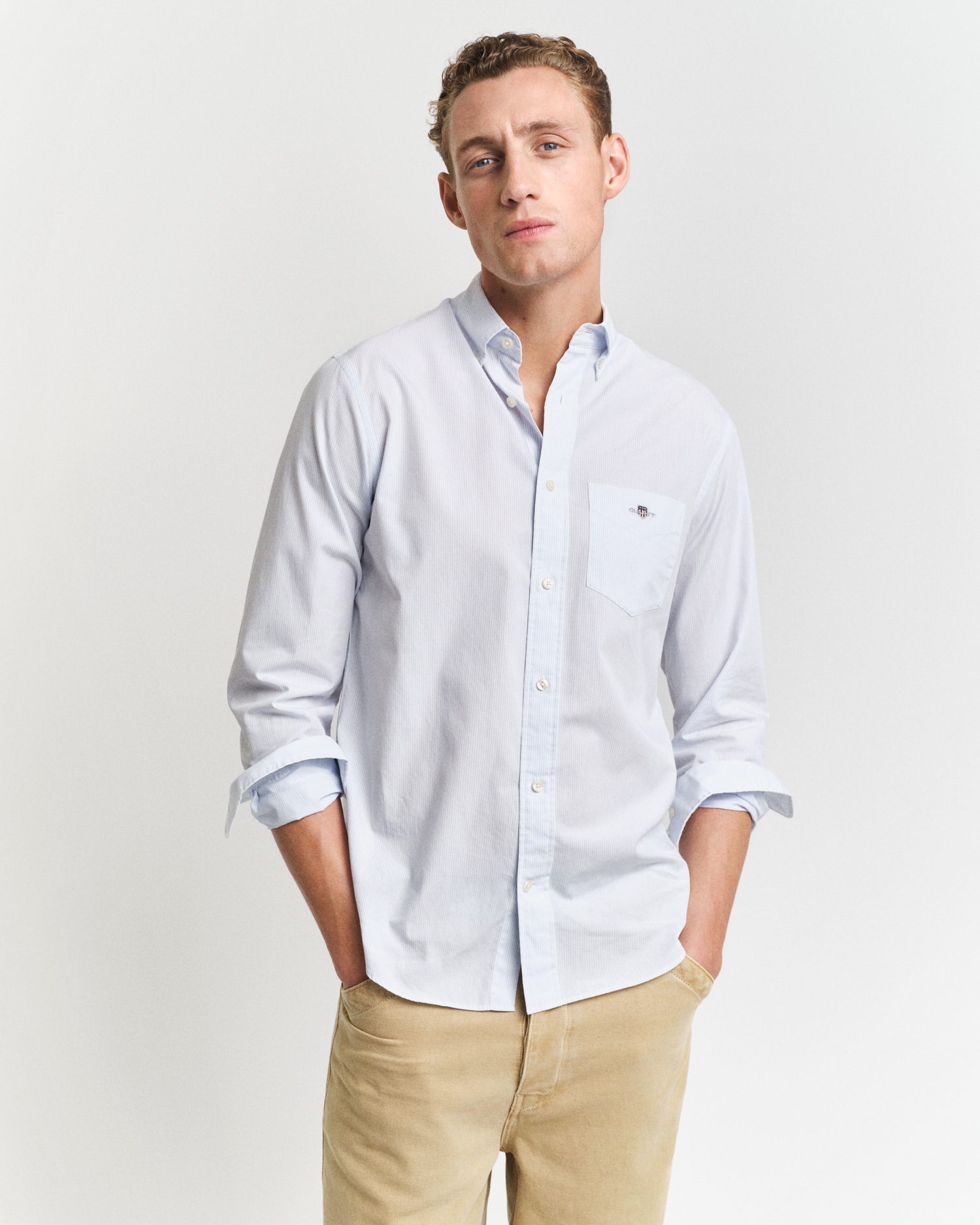 Gant Langarmhemd "REG POPLIN BANKER SHIRT", Banker Stripe Popeline, leichte günstig online kaufen