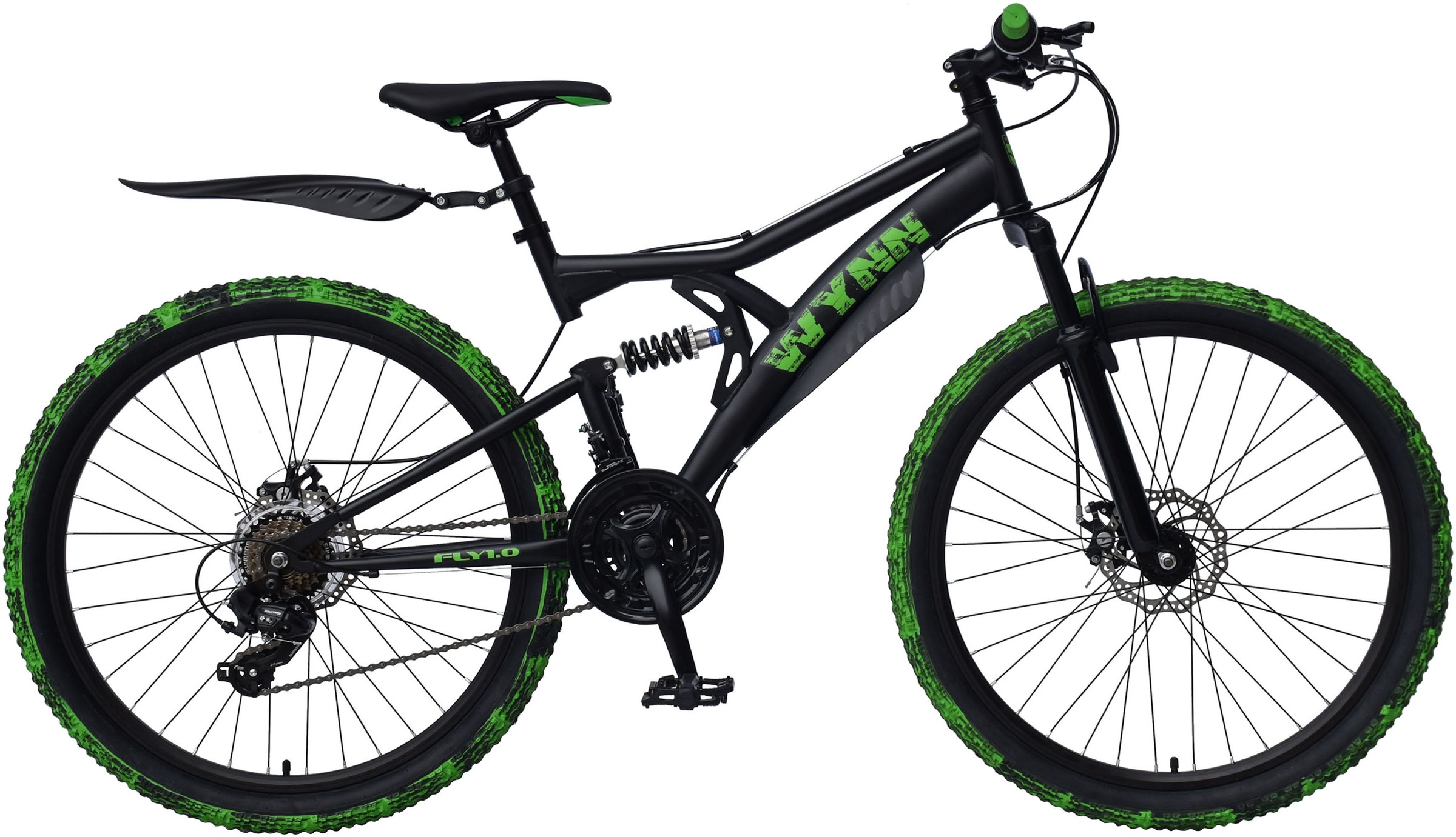 WYNN Mountainbike "FLY1.0", 46cm, 26 Zoll (66,04cm), schwarz, Fahrräder