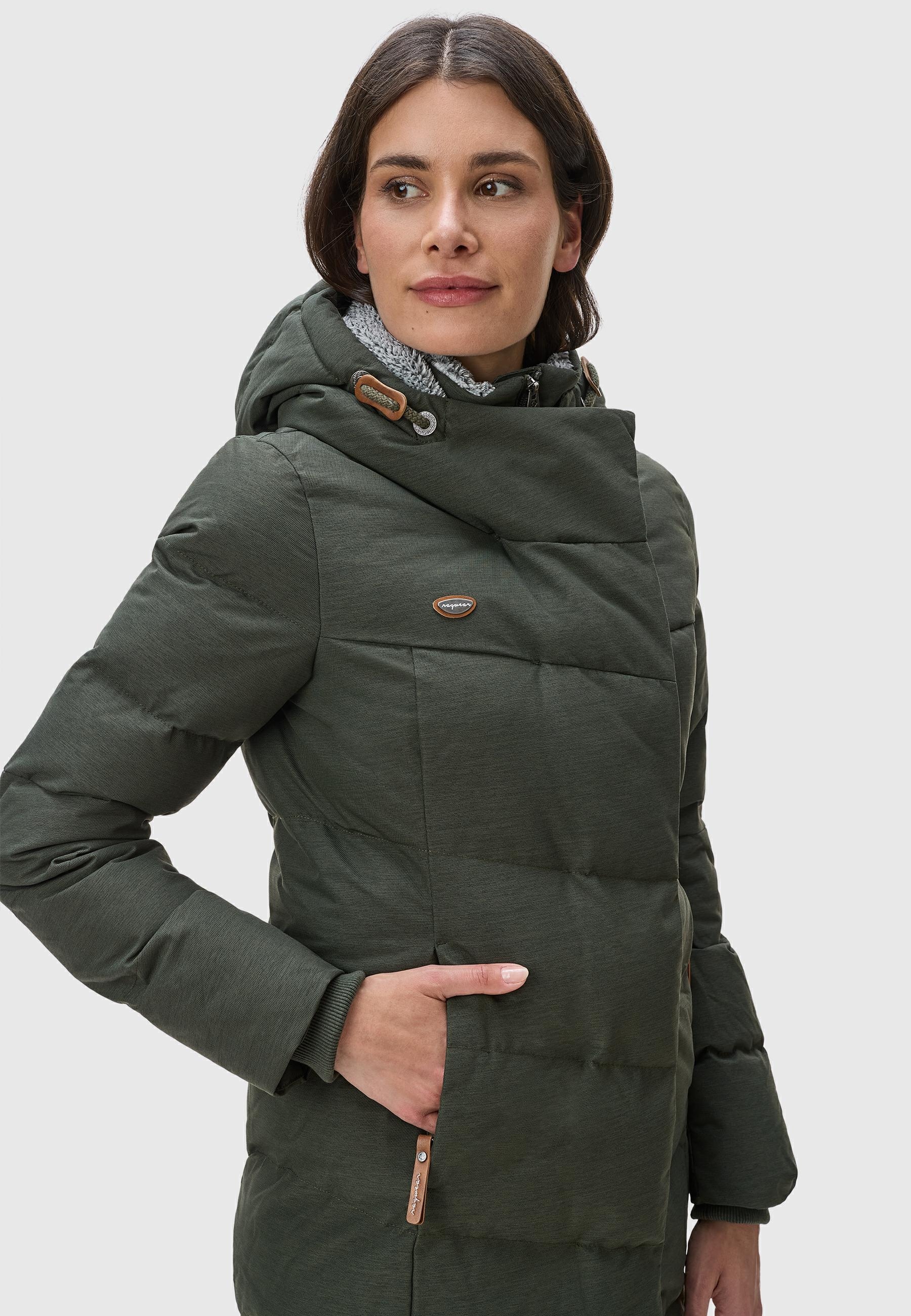 Ragwear Wintermantel »Pavla«, stylischer Winterparka mit Teddyfutter und Kapuze