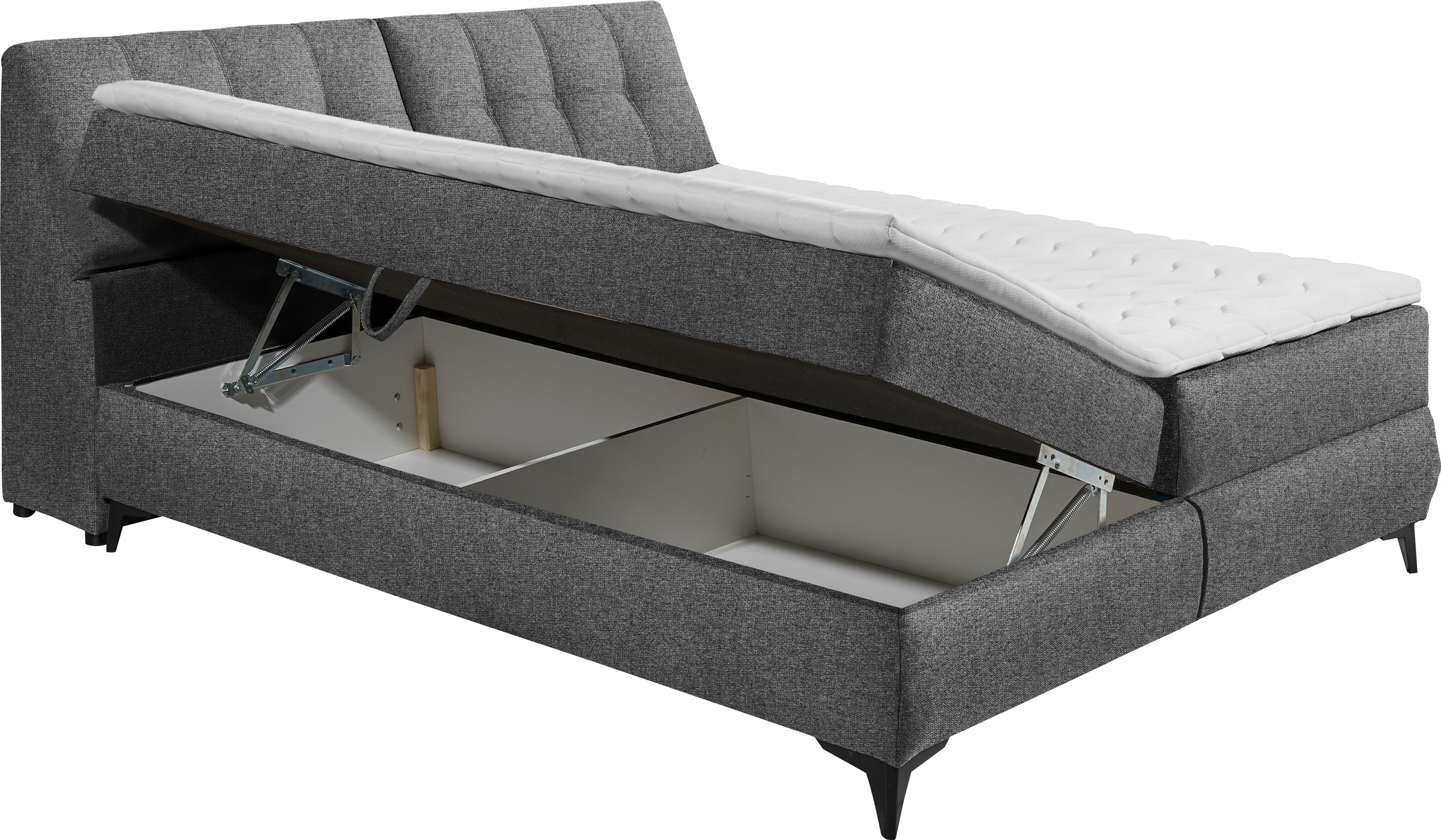 ED EXCITING DESIGN Boxbett »Atlantis«, mit Bettkasten und Stauraum im Kopfteil