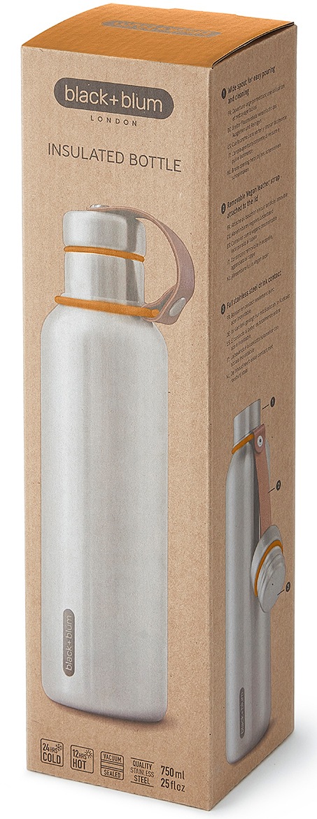 black+blum Isolierflasche "Insulated Bottle" Edelstahl, Tragschlaufe aus Ku günstig online kaufen