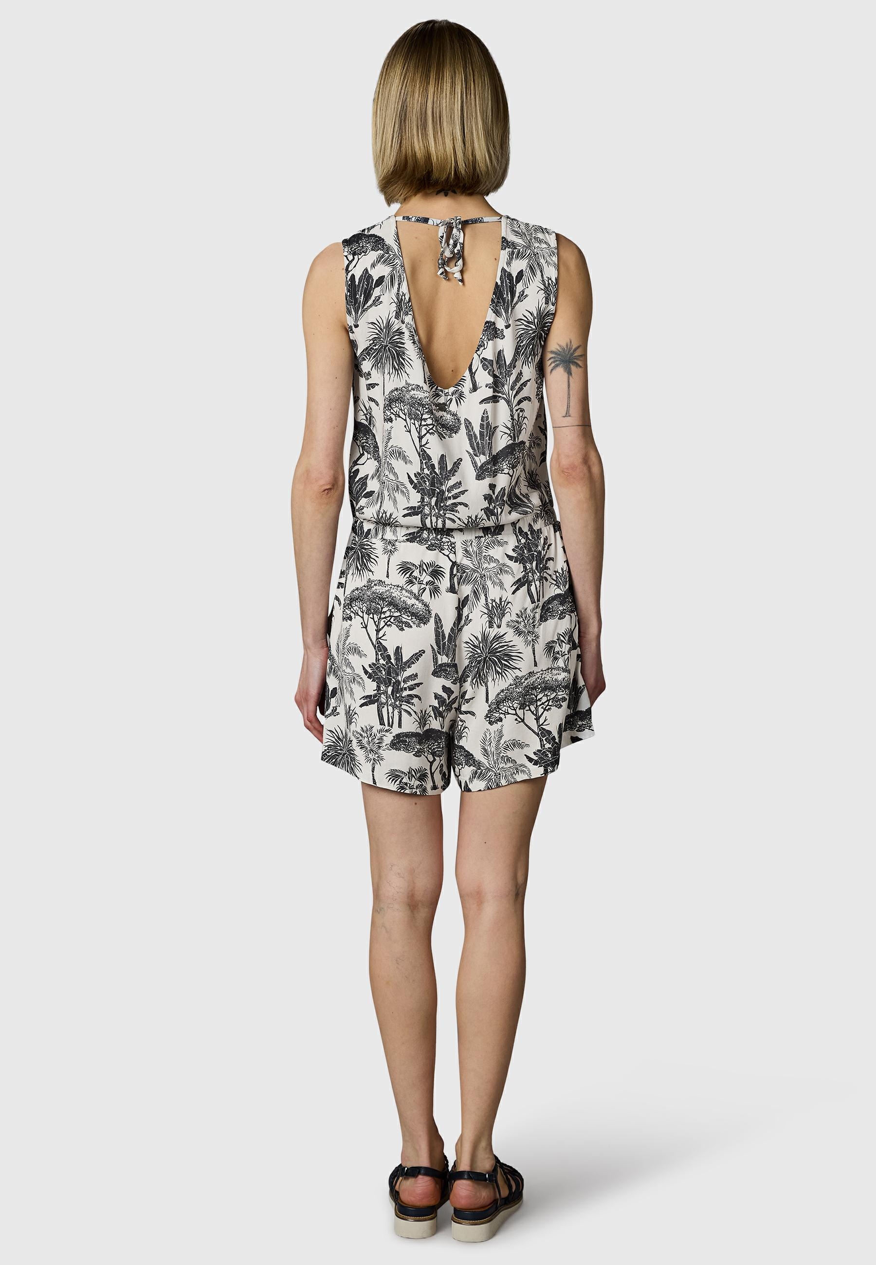 Ragwear Jumpsuit »Zella« schicker, kurzer Damen Overall mit floralem Print