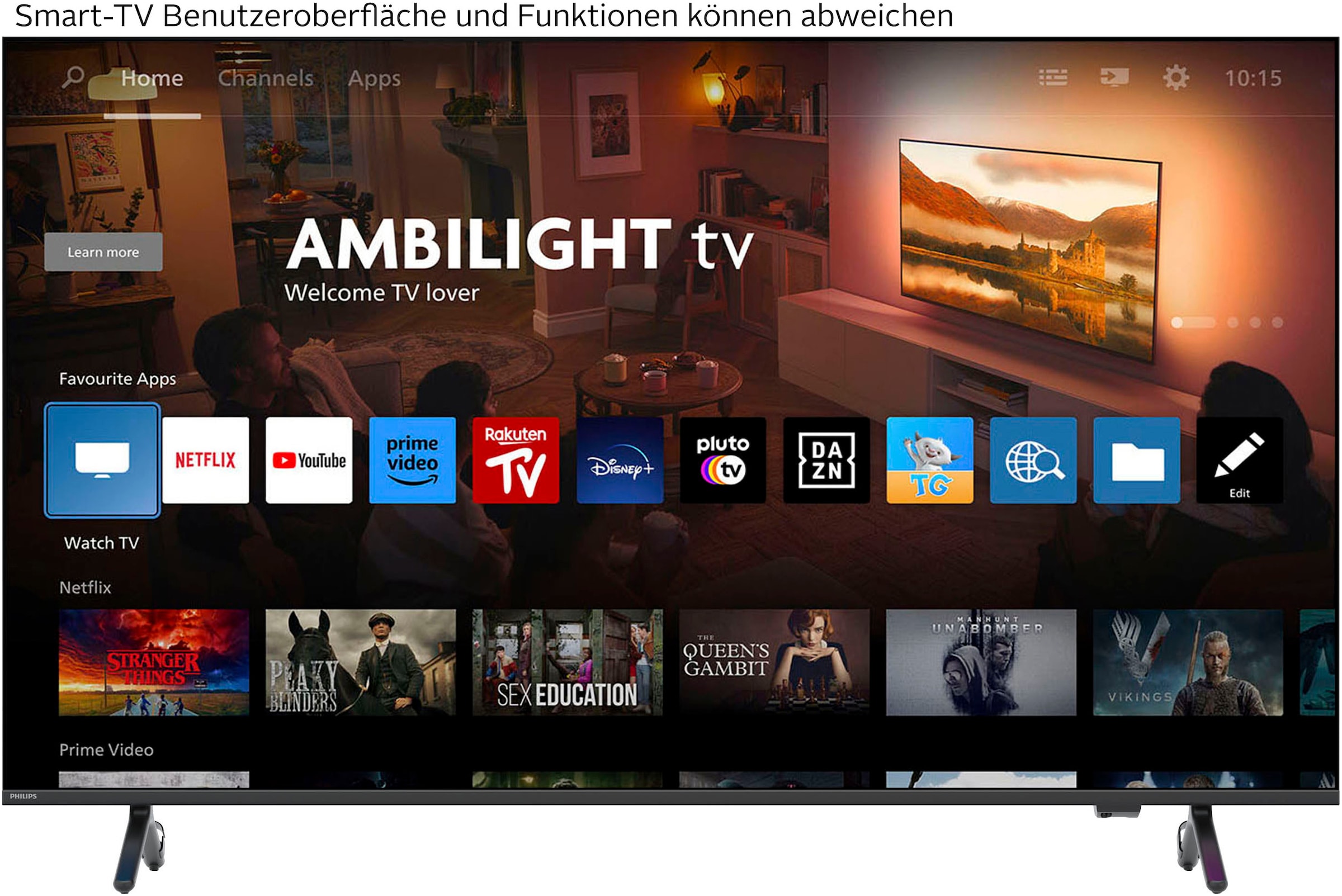 Philips Mini-LED-Fernseher »55MLED910/12«, 4K Ultra HD, Smart-TV