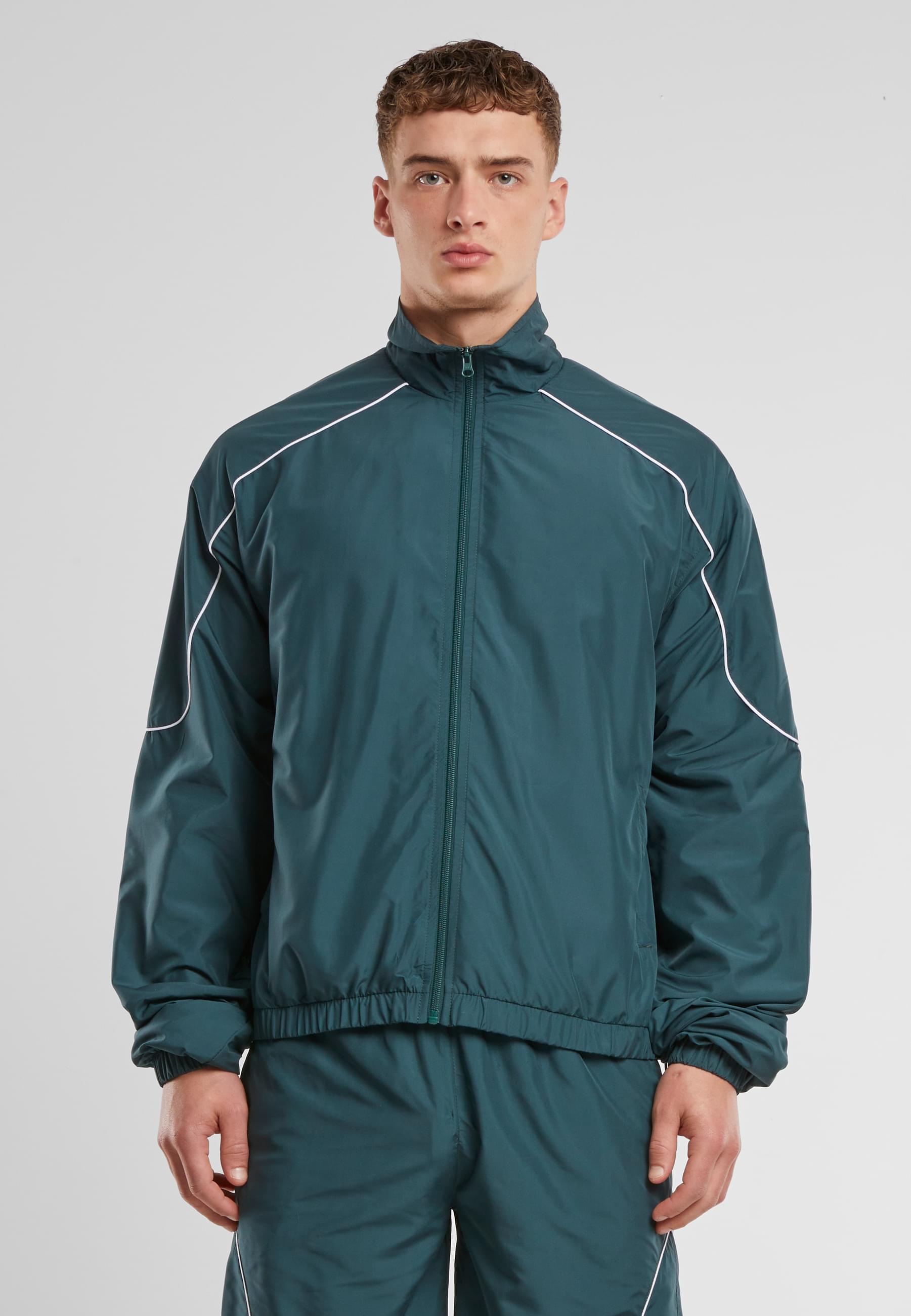 URBAN CLASSICS Trainingsjacke »Urban Classics Piped Panel Trackjacket«, (1 St.), ohne Kapuze