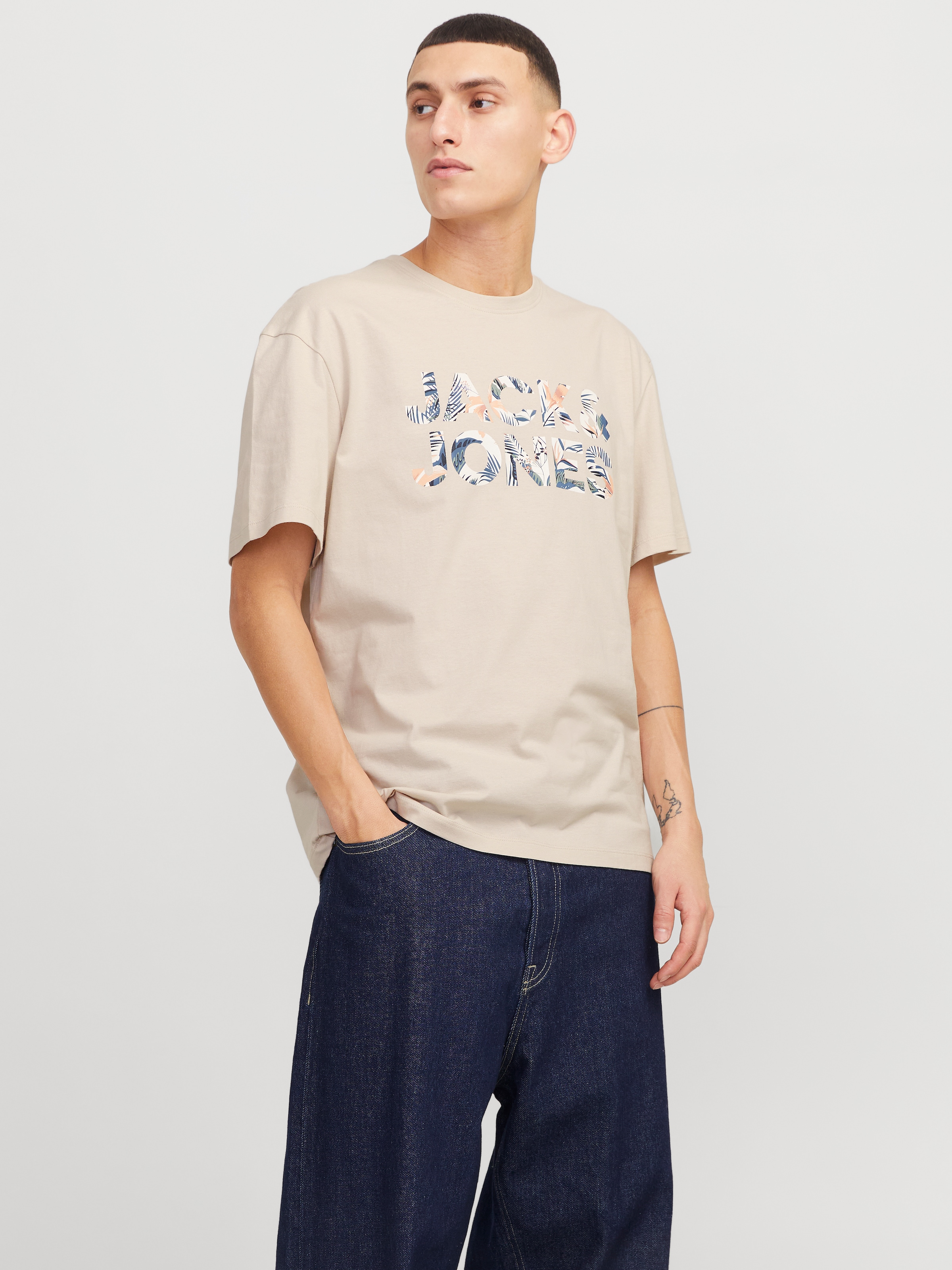 Jack & Jones Rundhalsshirt "JJEBRYAN CORP LOGO TEE SS O-NECK NOOS", mit Log günstig online kaufen