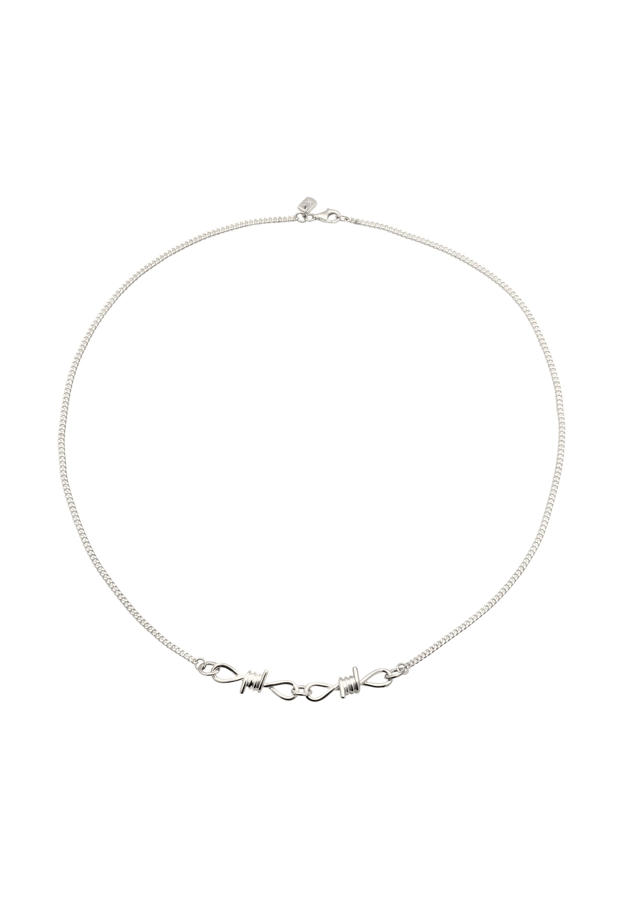Kuzzoi Silberkette »Halskette Draht Design Anhänger 925 Sterling Silver«
