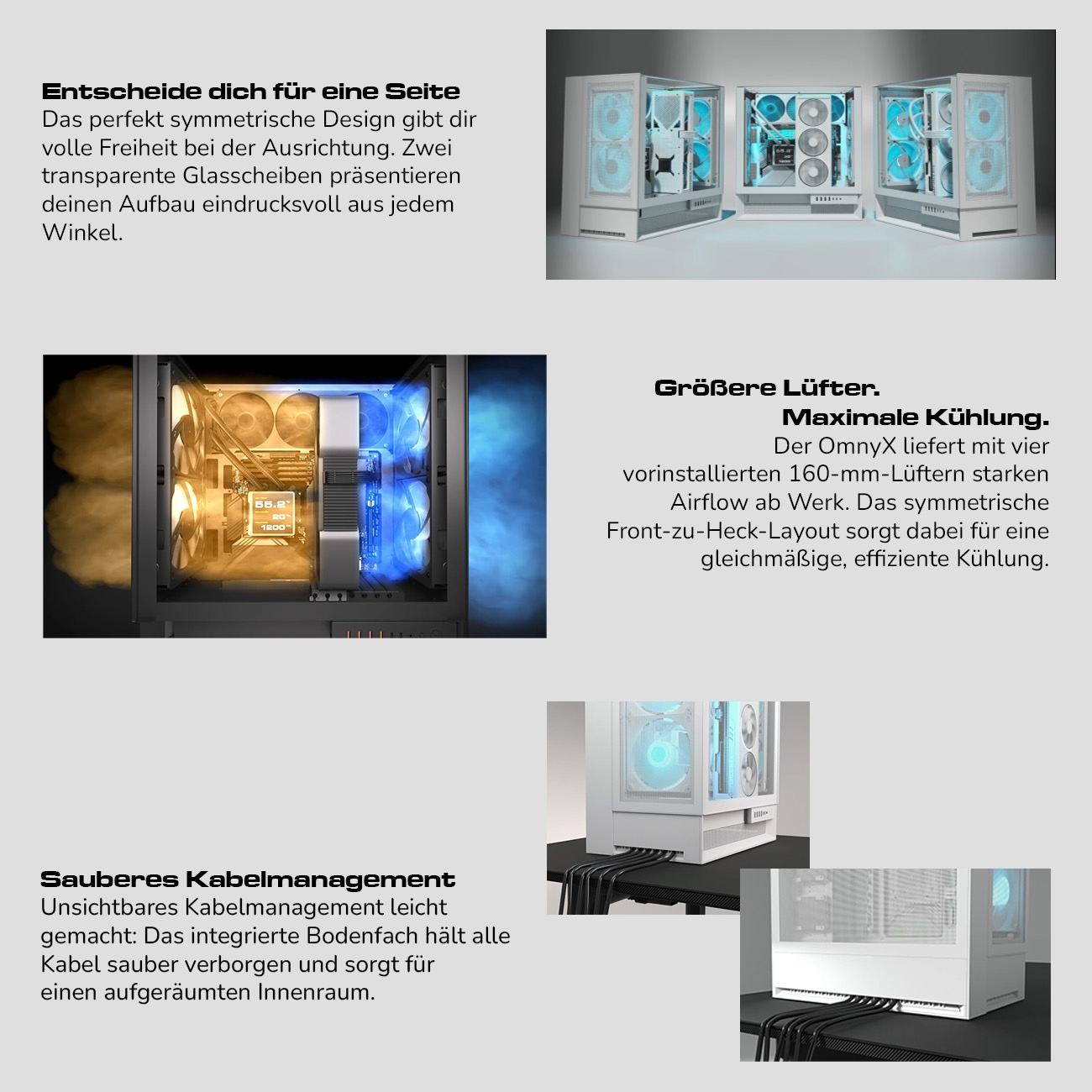 Cougar Gaming-PC »OmnyX WT 8127 AMD Ryzen 7 9850X3D 32GB DDR5 2TB SSD RTX 5080« Windows 11, DDR5 RAM, Wasserkühlung