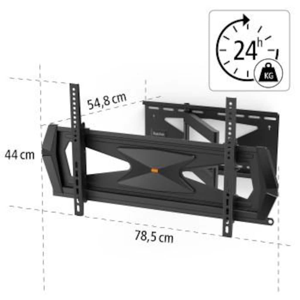 Hama TV-Wandhalterung »FULLMOTION, Schwarz, 94 -203 cm (37" - 80"), 43",50",55",65",75"«