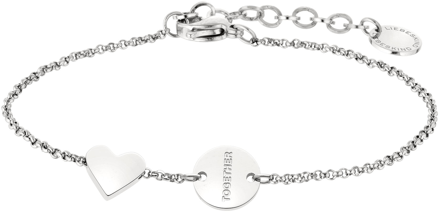 Liebeskind Berlin Armband »Schmuck Geschenk Edelstahl Armkette Herz, LJ-0521-B-20, LJ-0522-B-20«